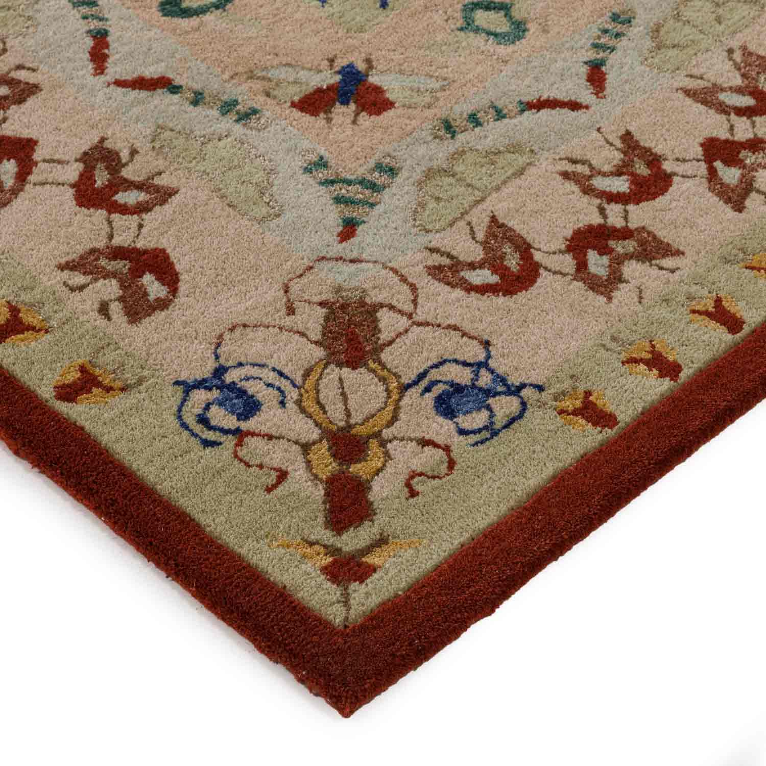 Blush Mosaic Hand Tufted Woollen And Viscose Rug - Wool & Viscose Blend - Hand Tufted - Ajaypee Carpets (Thumbnail 5)