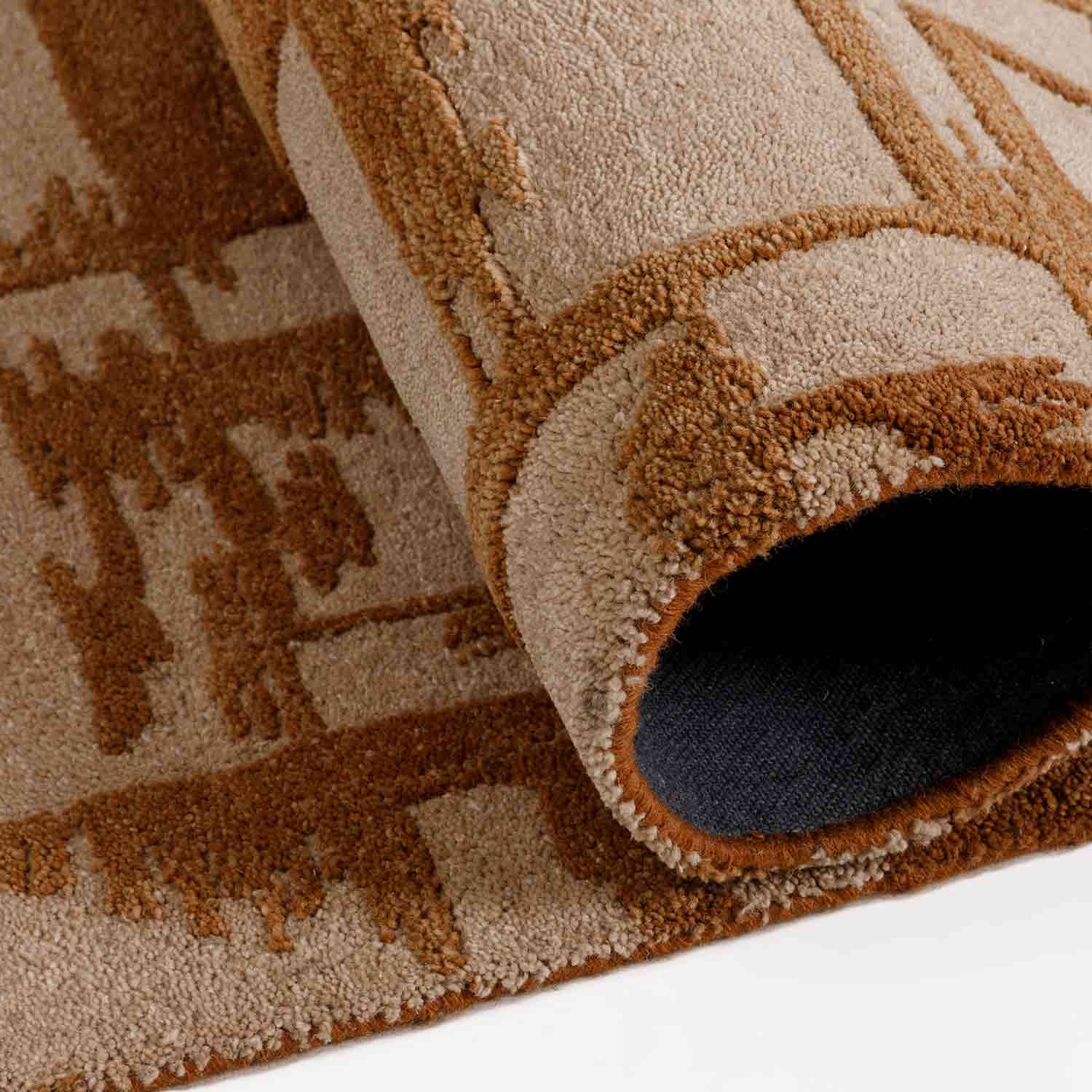 Brickhaven Hand Tufted Woollen Rug - New Zealand Wool - Hand Tufted - Ajaypee Carpets (Thumbnail 3)