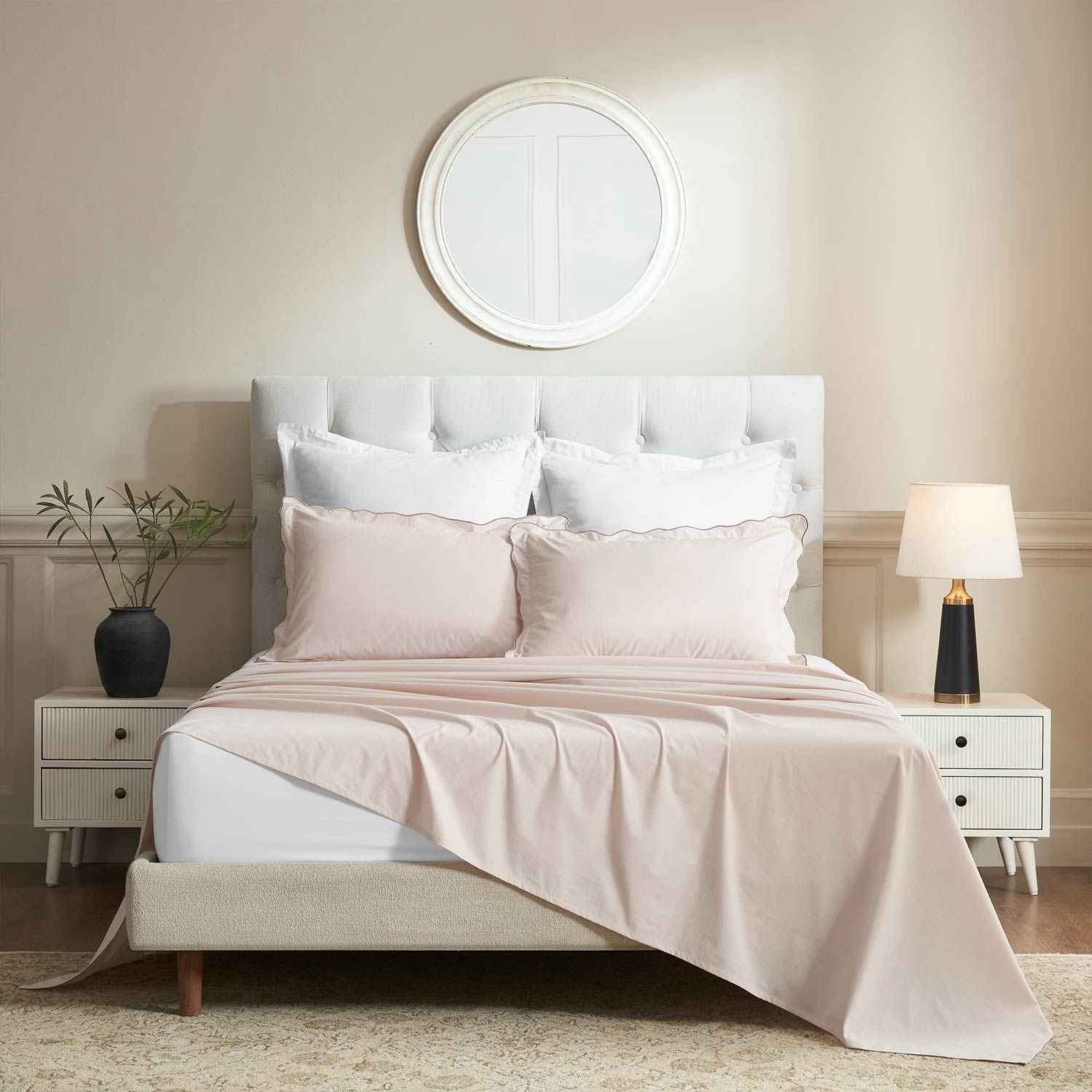 Camelia Cotton Percale Bedsheet Set handmade carpet