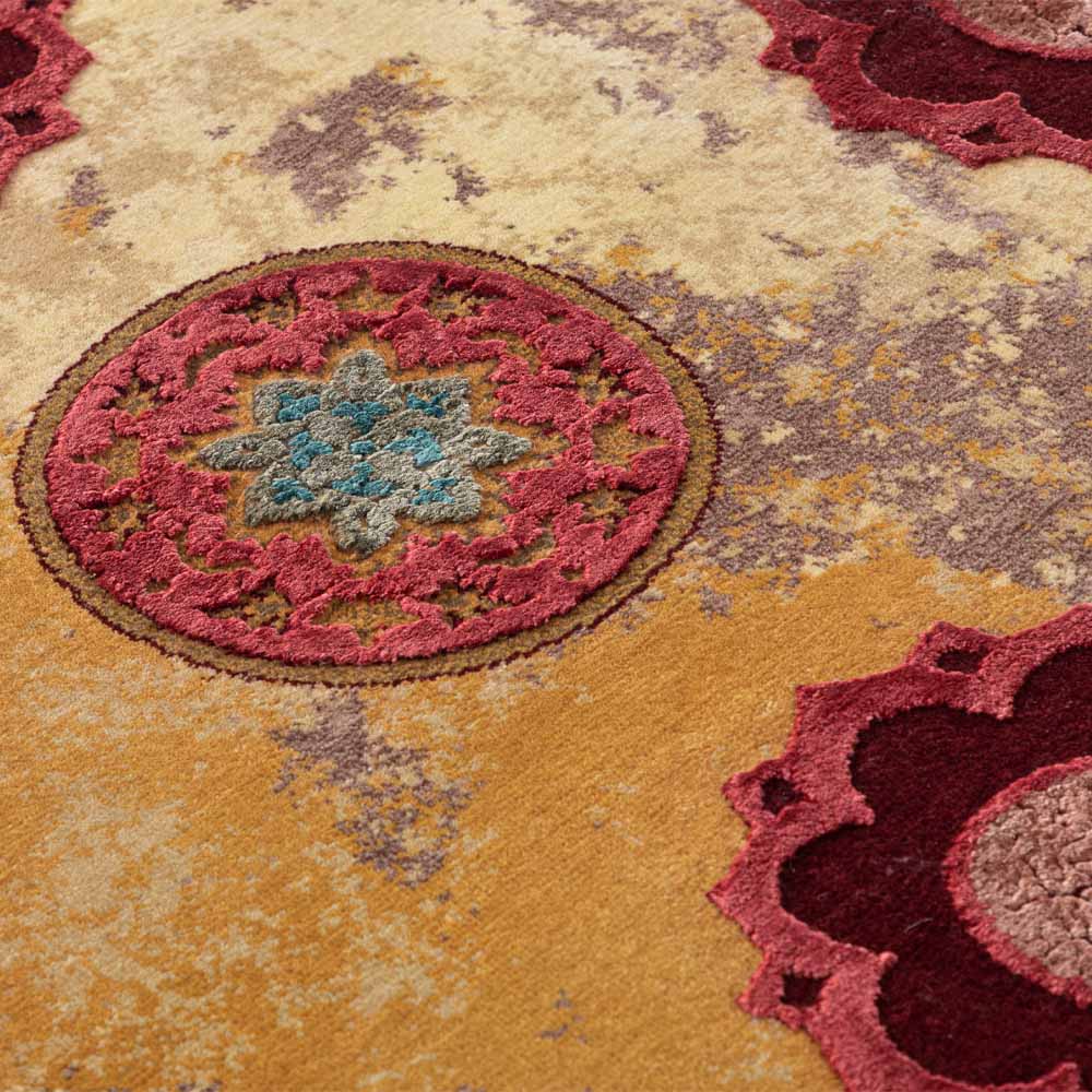Capre Sepia Hand Knotted Woollen and Viscose Rug - Wool & Viscose Blend - Hand Knotted - Ajaypee Carpets (Thumbnail 5)