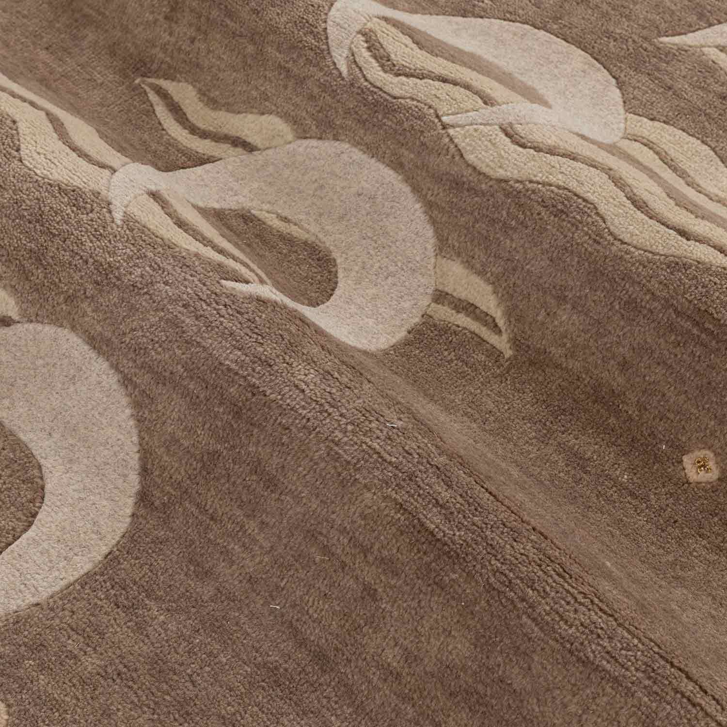 Chandmani Hand Knotted Woollen Rug - New Zealand Wool - Hand Knotted - Ajaypee Carpets (Thumbnail 4)