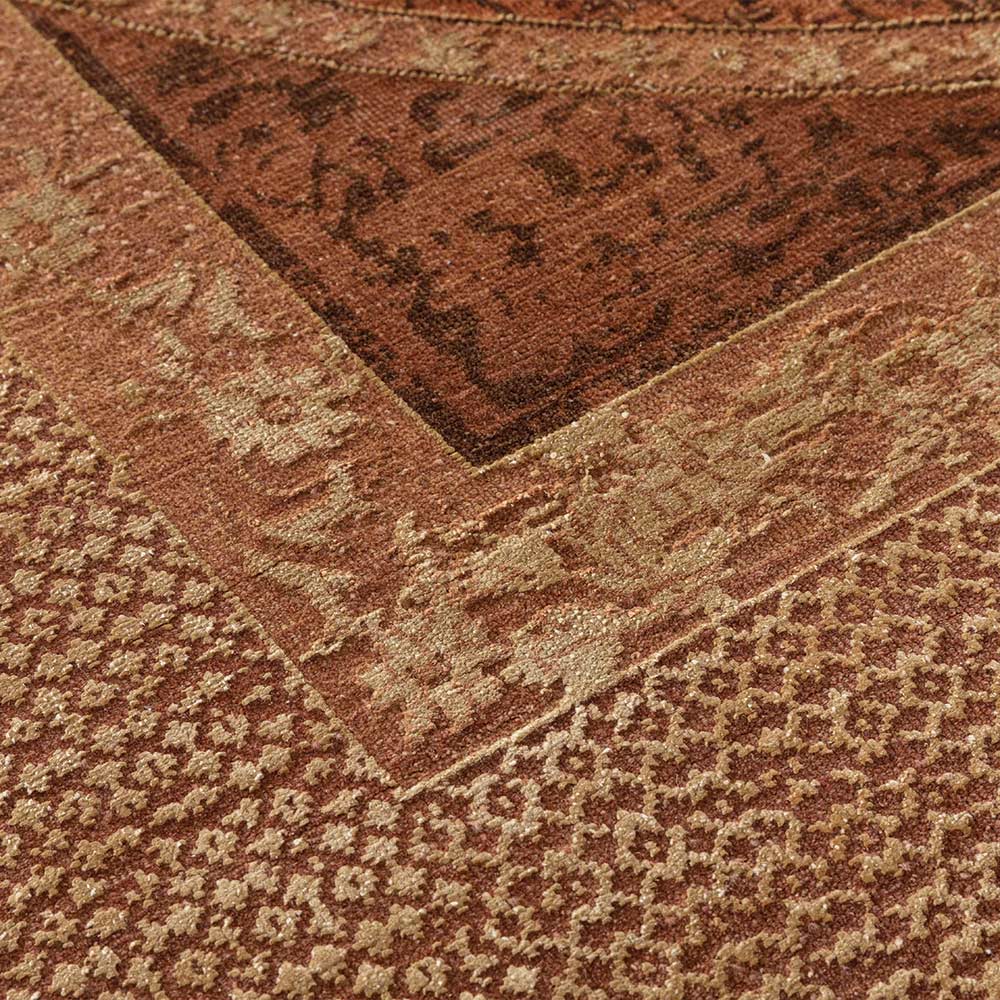 Charbagh Hand Knotted Woollen and Silk Rug By Tarun Tahiliani - Wool & Silk Blend - Hand Knotted - Ajaypee Carpets (Thumbnail 3)