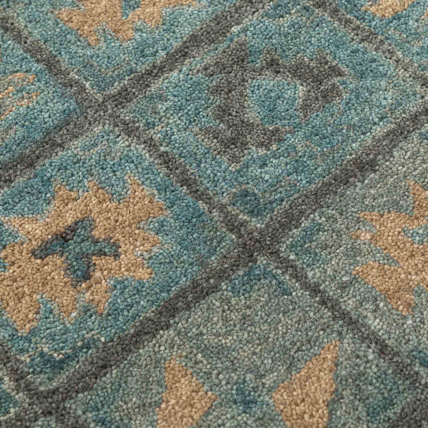 Coffered Hand Tufted Woollen And Viscose Rug - Wool & Viscose Blend - Hand Tufted - Ajaypee Carpets (Thumbnail 4)