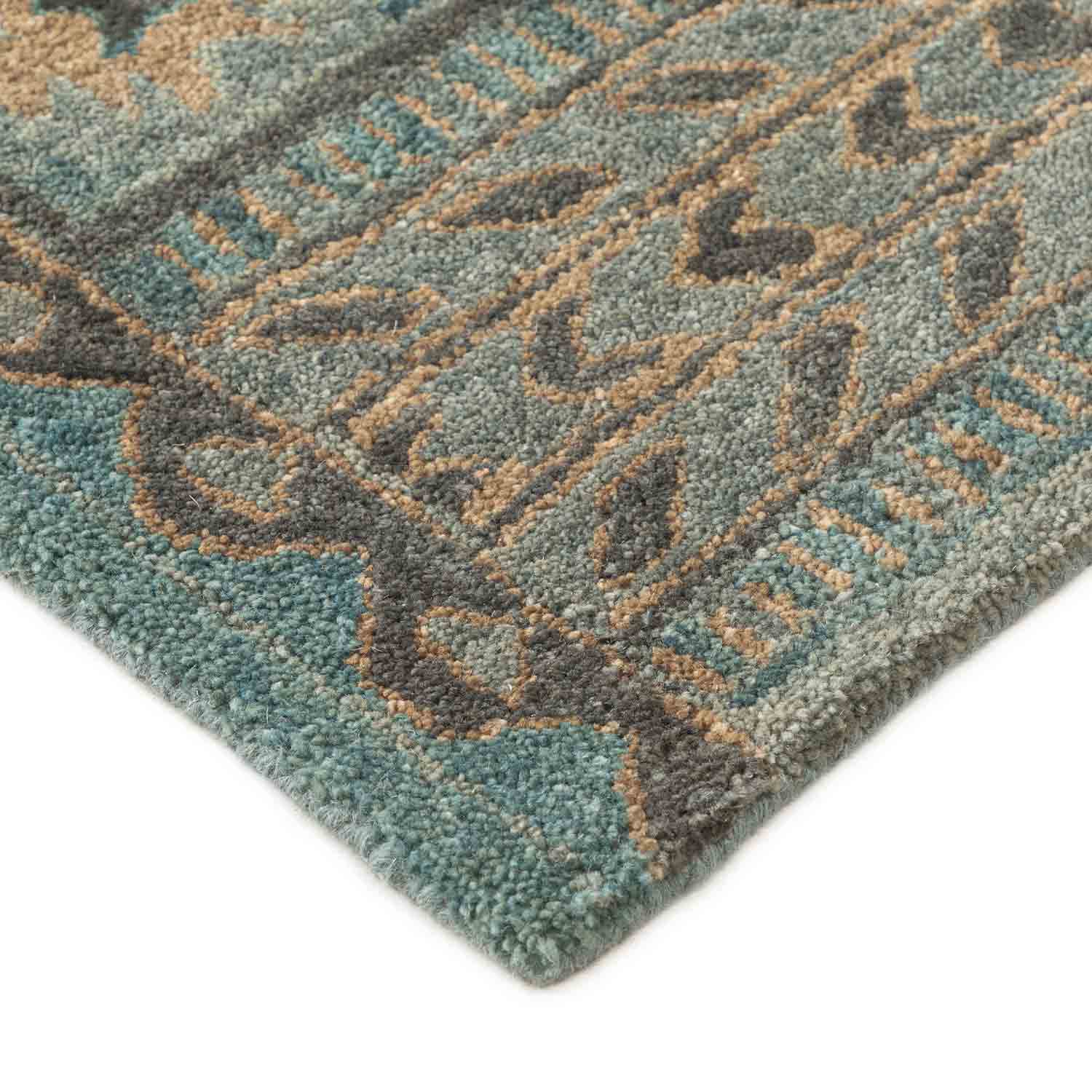 Coffered Hand Tufted Woollen And Viscose Rug - Wool & Viscose Blend - Hand Tufted - Ajaypee Carpets (Thumbnail 5)