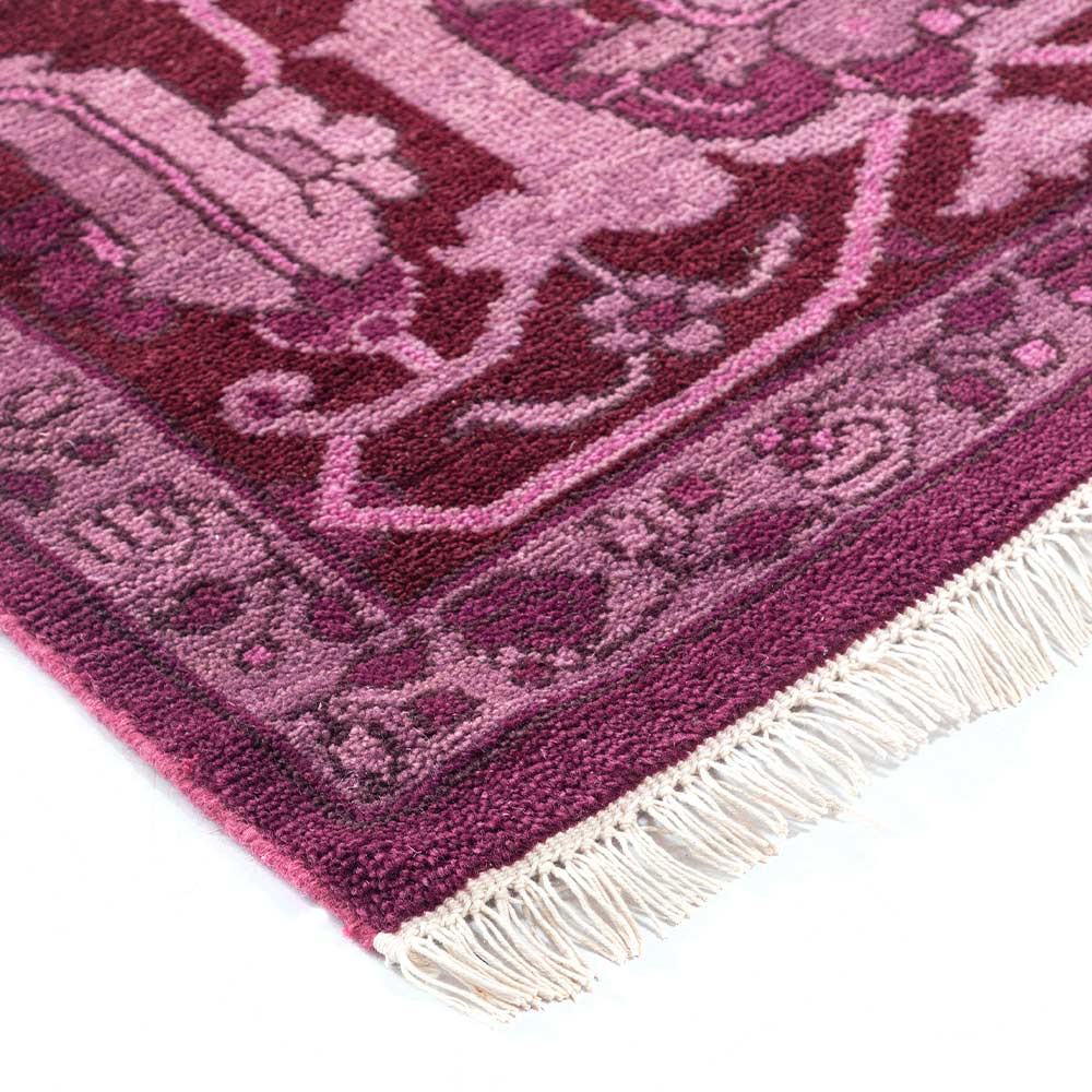Copper Hand Knotted Woollen Rug - New Zealand Wool - Hand Knotted - Ajaypee Carpets (Thumbnail 3)