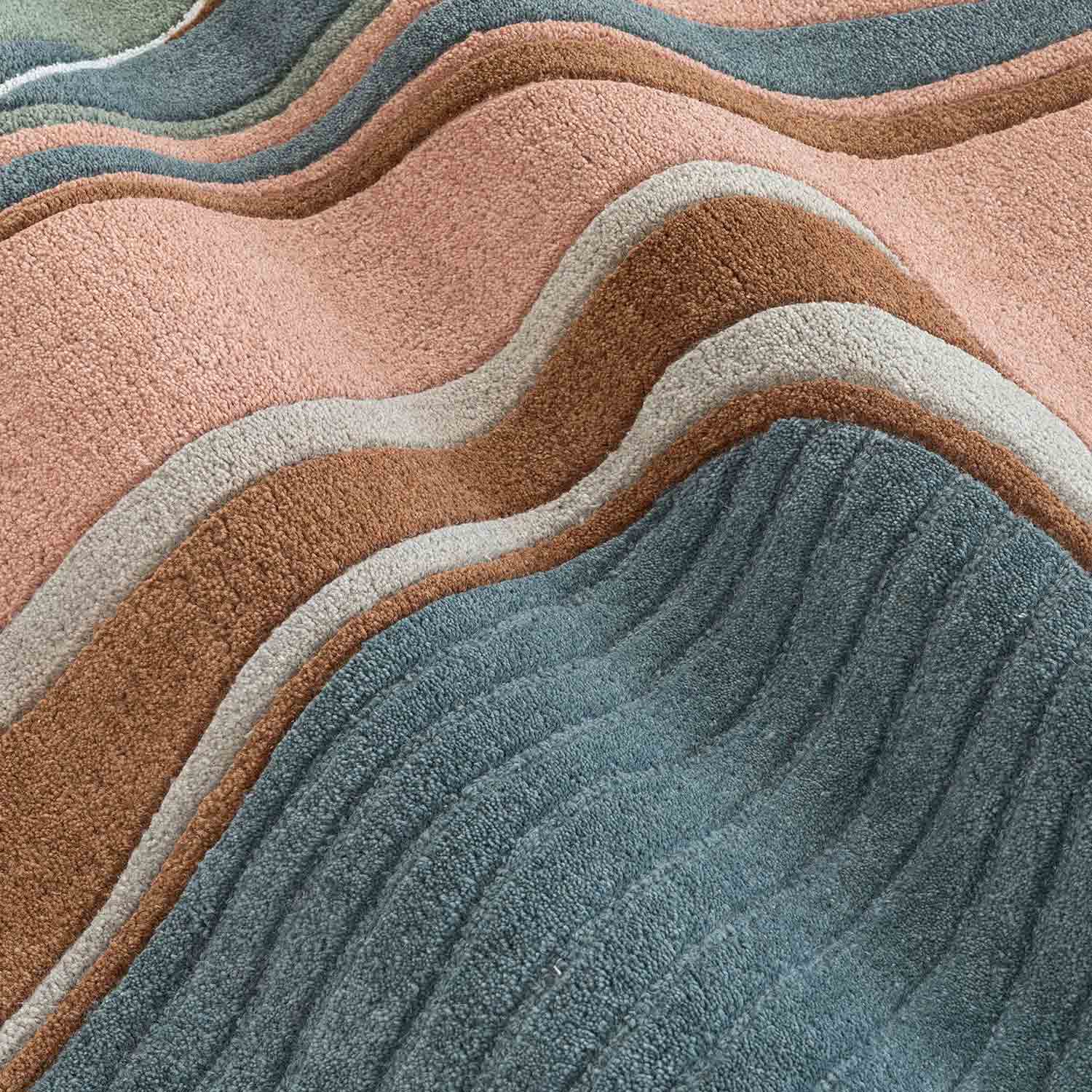 Crudo Hand Tufted Woollen And Viscose Rug - Wool & Viscose Blend - Hand Tufted - Ajaypee Carpets (Thumbnail 3)