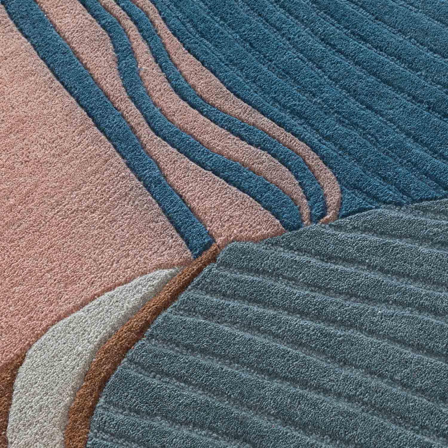 Crudo Hand Tufted Woollen And Viscose Rug - Wool & Viscose Blend - Hand Tufted - Ajaypee Carpets (Thumbnail 4)