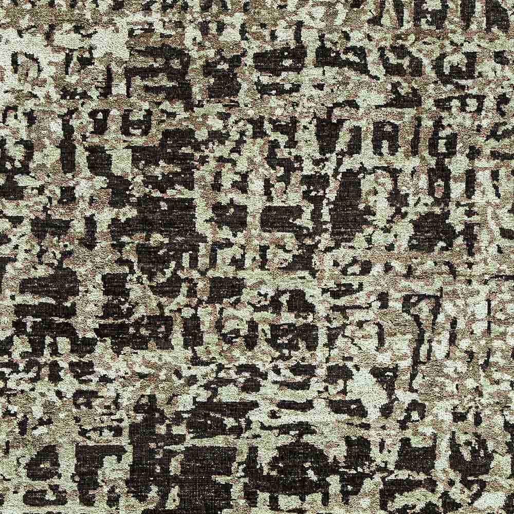 Crustco Hand Knotted Woollen and Viscose Rug - Wool & Viscose Blend - Hand Knotted - Ajaypee Carpets (Thumbnail 3)