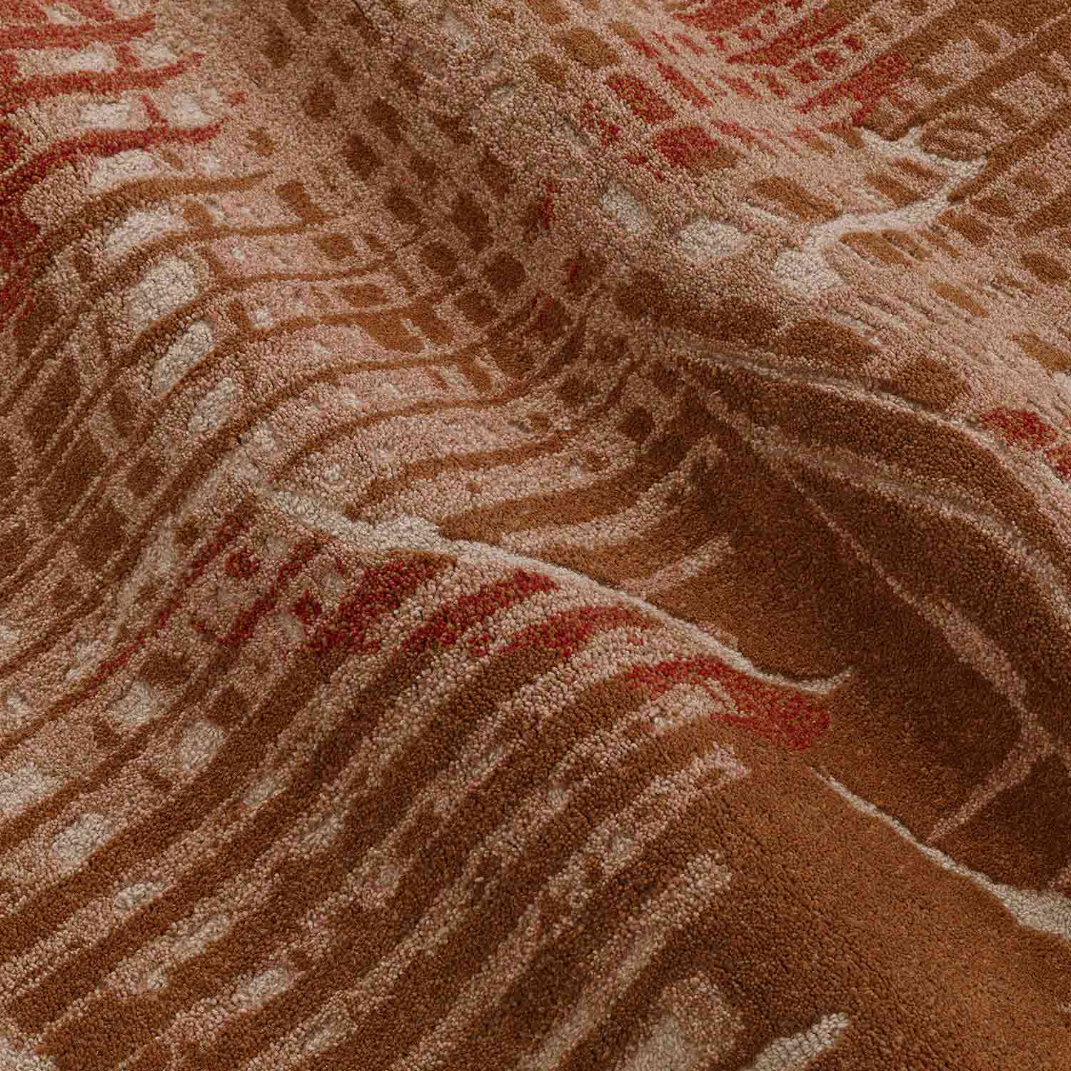 Curvature Hand Tufted Woollen Rug - New Zealand Wool - Hand Tufted - Ajaypee Carpets (Detail)
