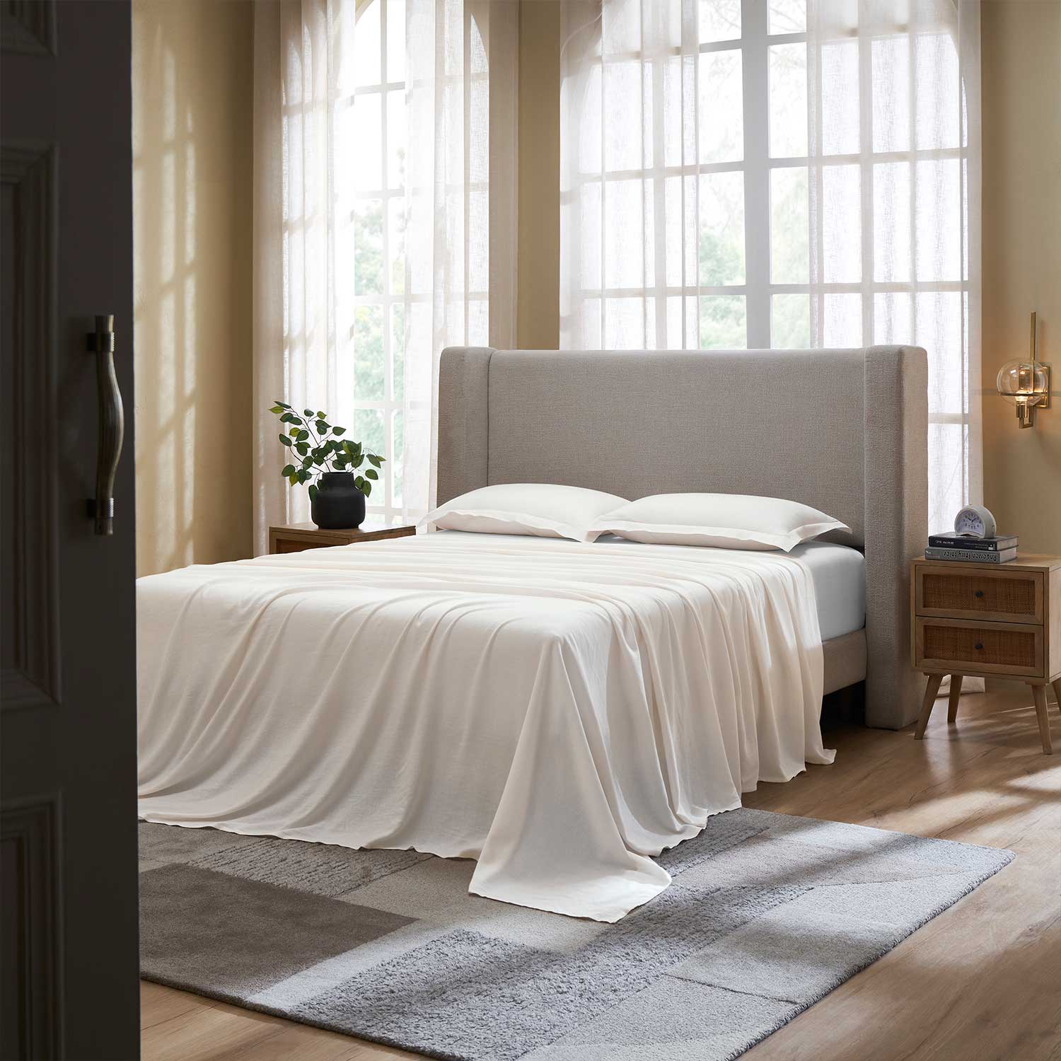 Dahlia Linen Bedsheet Set handmade carpet