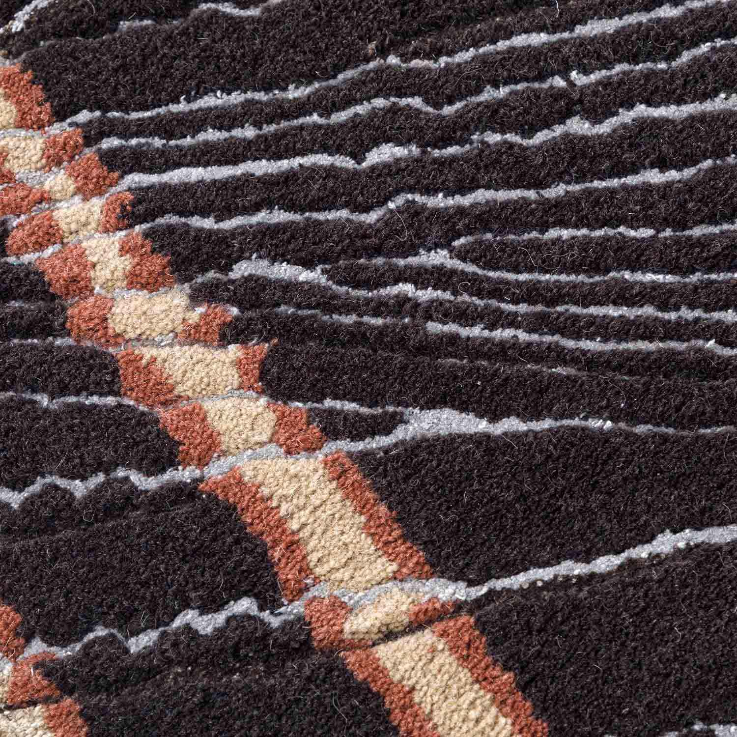 Dune Hand Tufted Woollen And Viscose Rug By Shripal Munshi - Wool & Viscose Blend - Hand Tufted - Ajaypee Carpets (Thumbnail 4)