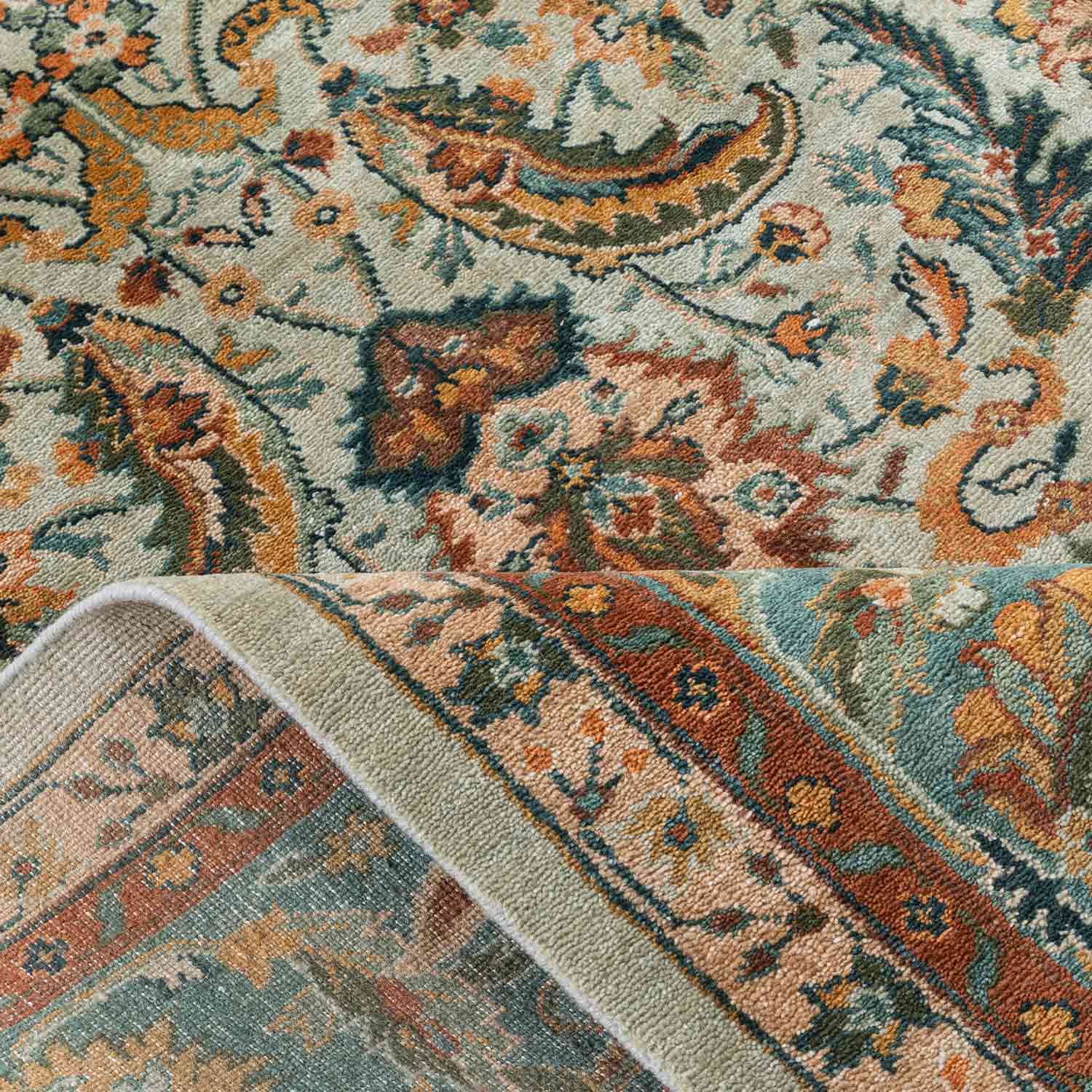 Dweep  Hand Knotted  Woollen Rug - New Zealand Wool - Hand Knotted - Ajaypee Carpets (Thumbnail 4)