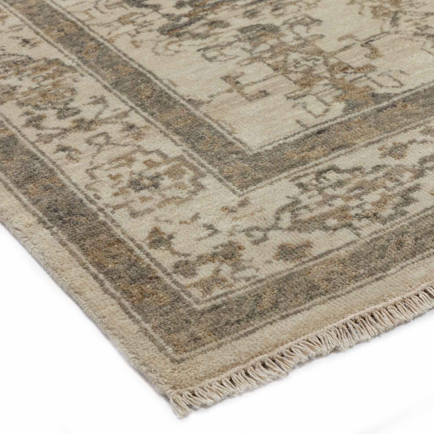 Farhan Hand Knotted Woollen Rug - New Zealand Wool - Hand Knotted - Ajaypee Carpets (Thumbnail 3)