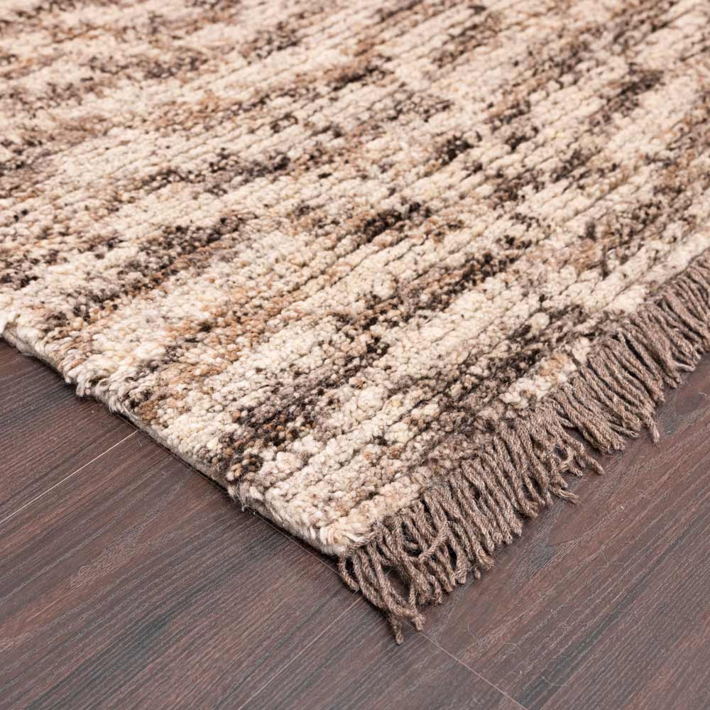 Feathers Hand Woven Woollen Plush Rug - New Zealand Wool - Hand Woven - Ajaypee Carpets (Thumbnail 3)