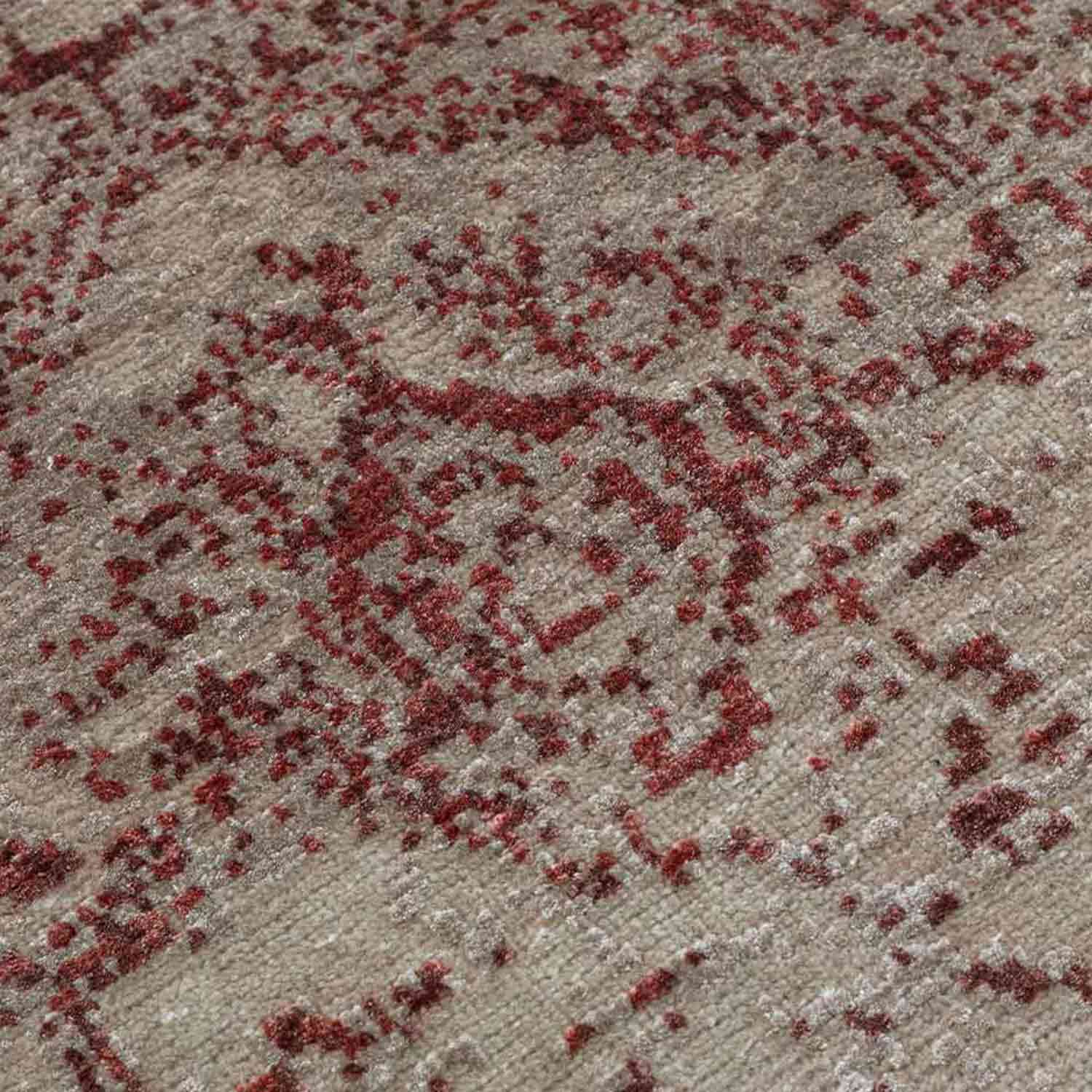 Abiha-X Hand Knotted Woollen And Viscose Rug - Wool & Viscose Blend - Hand Knotted - Ajaypee Carpets (Thumbnail 2)