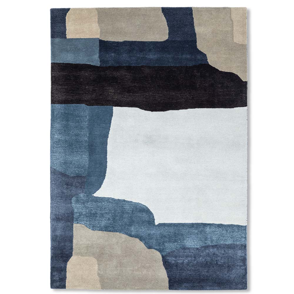 Abstract Hand Tufted Woollen And Viscose Rug - Wool & Viscose Blend - Hand Tufted - Ajaypee Carpets (Detail)