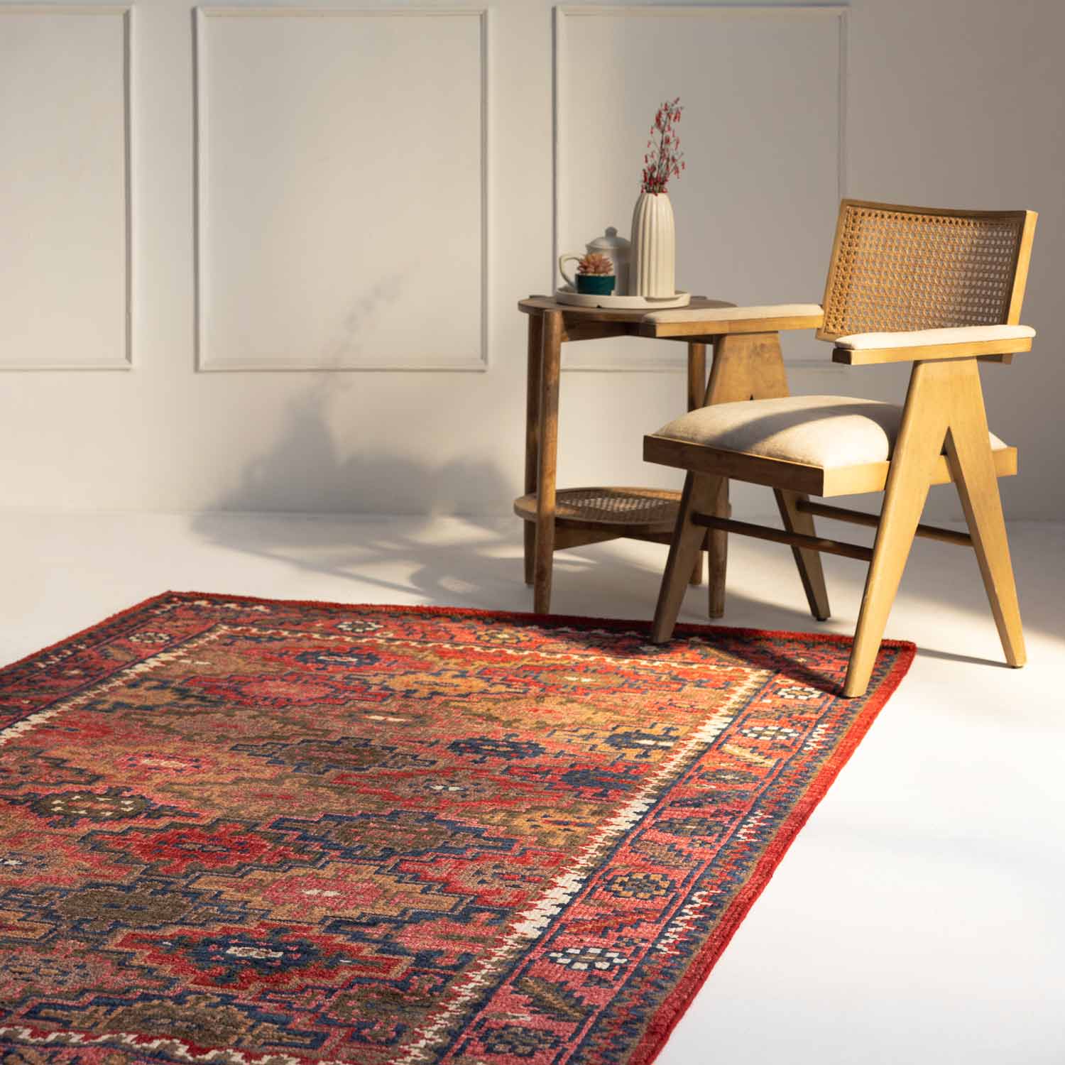 Aibaq Hand Knotted Woollen Rug - New Zealand Wool - Hand Knotted - Ajaypee Carpets
