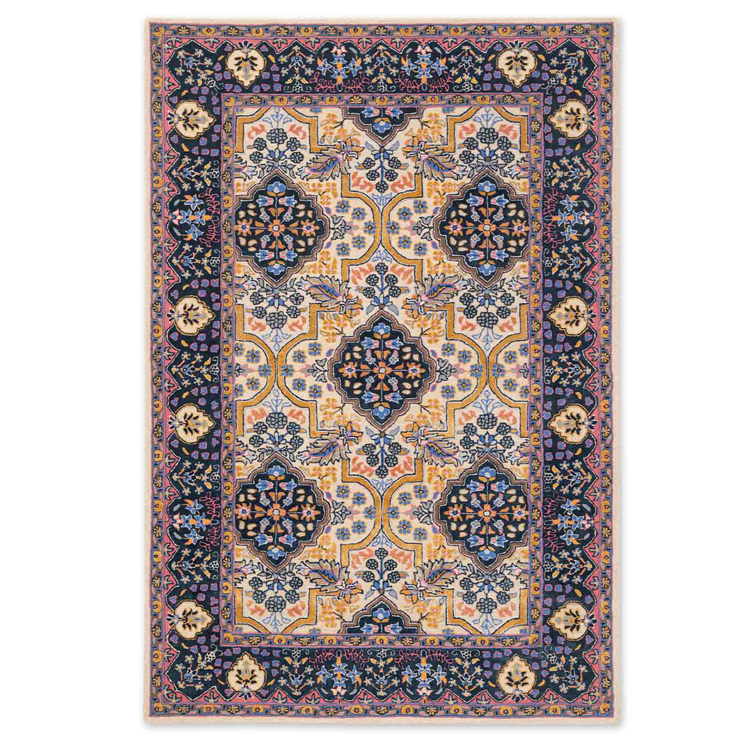 Alanaa Hand Tufted Woollen And Viscose Rug - Wool & Viscose Blend - Hand Tufted - Ajaypee Carpets (Detail)