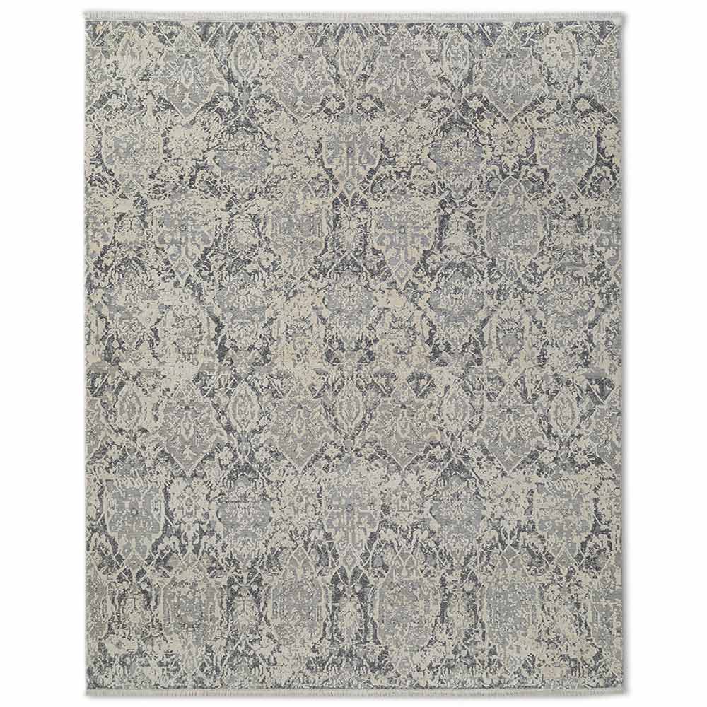 Aleeba Hand Knotted Woollen And Silk Rug - Wool & Silk Blend - Hand Knotted - Ajaypee Carpets (Detail)