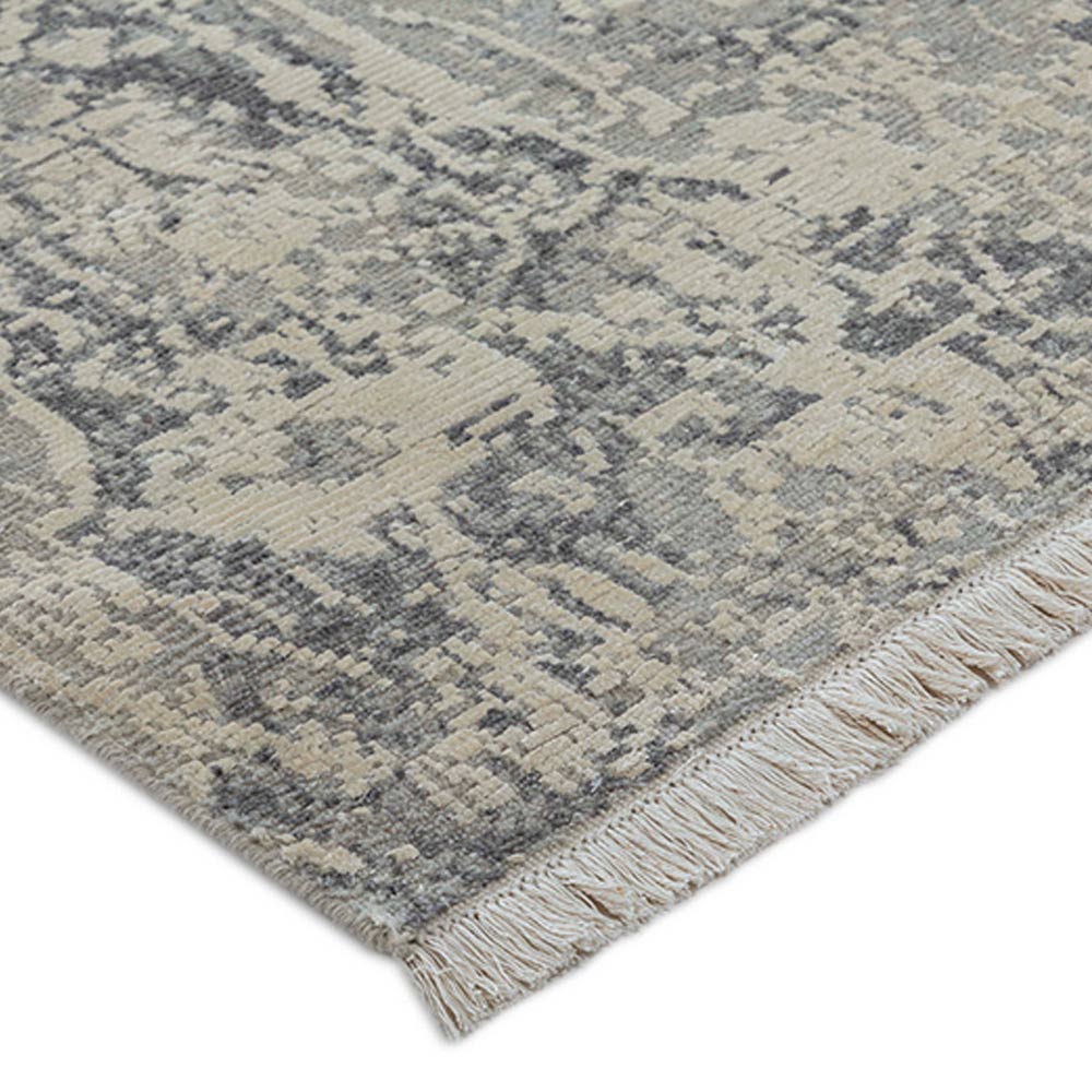 Aleeba Hand Knotted Woollen And Silk Rug - Wool & Silk Blend - Hand Knotted - Ajaypee Carpets (Thumbnail 3)