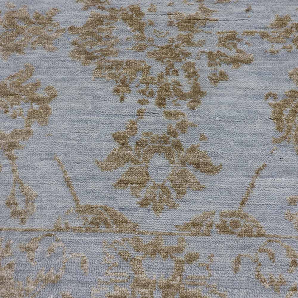Alistair Hand Knotted Woollen And Viscose Runner - Wool & Viscose Blend - Hand Knotted - Ajaypee Carpets (Detail)