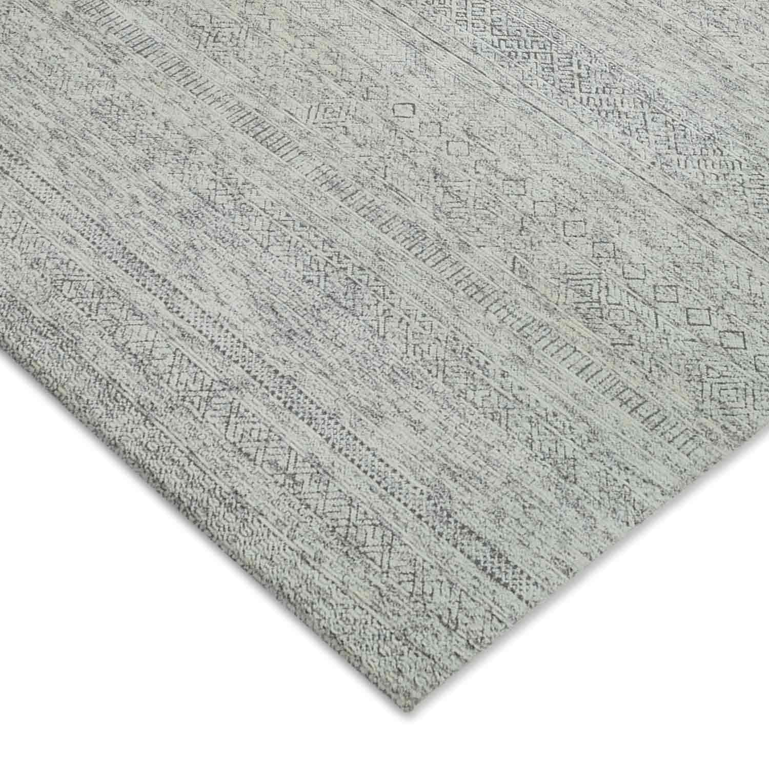 Allelo Hand Knotted Woollen Rug - New Zealand Wool - Hand Knotted - Ajaypee Carpets (Thumbnail 3)
