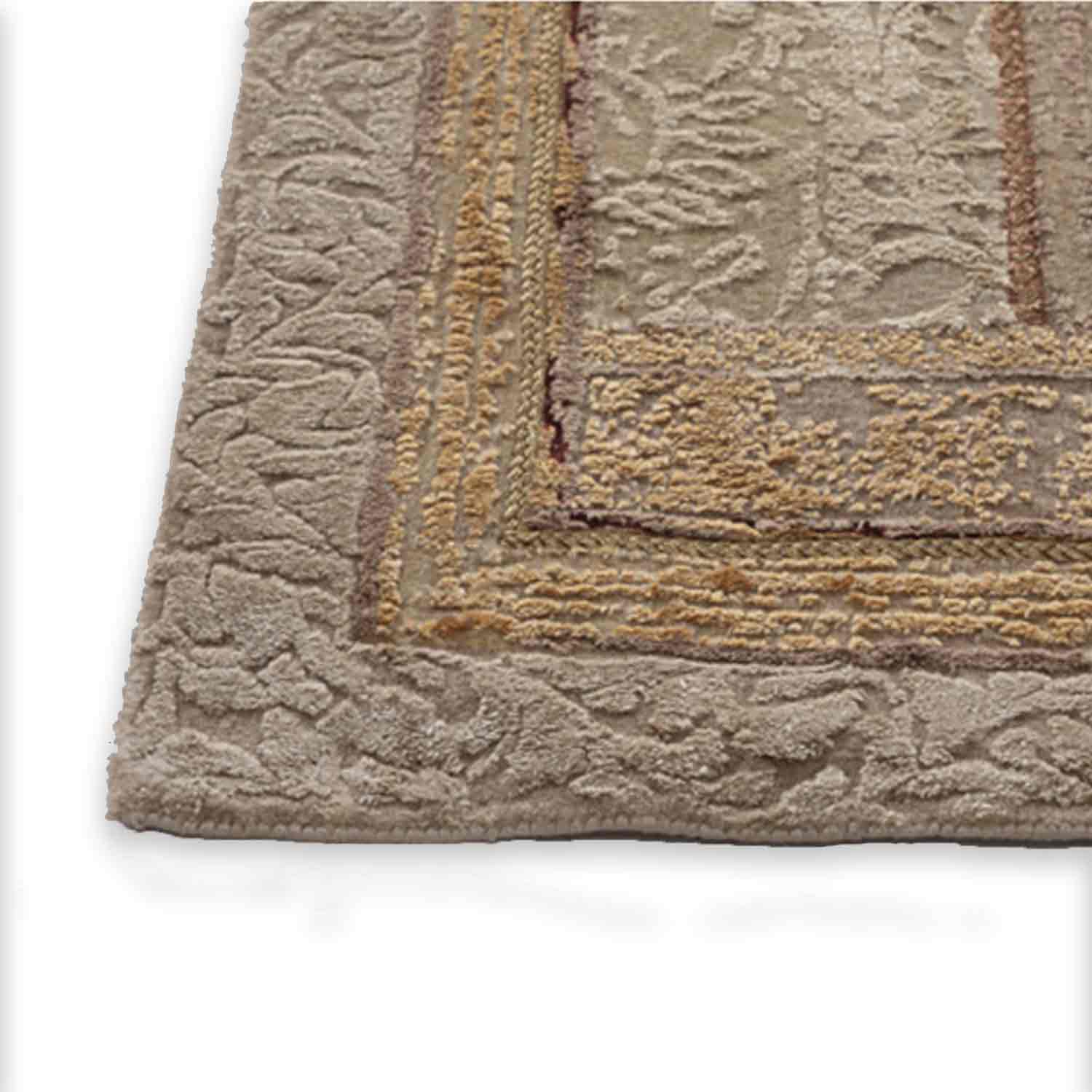 Alvin Hand Knotted Woollen and Silk Runner By Tarun Tahiliani - Wool & Silk Blend - Hand Knotted - Ajaypee Carpets (Thumbnail 4)