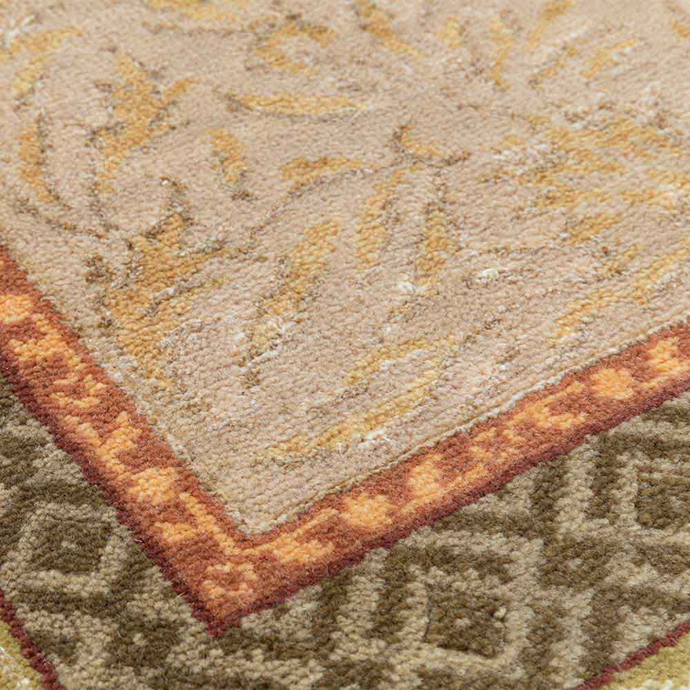 Aman Hand Knotted Woollen and Viscose Rug - Wool & Viscose Blend - Hand Knotted - Ajaypee Carpets (Thumbnail 3)