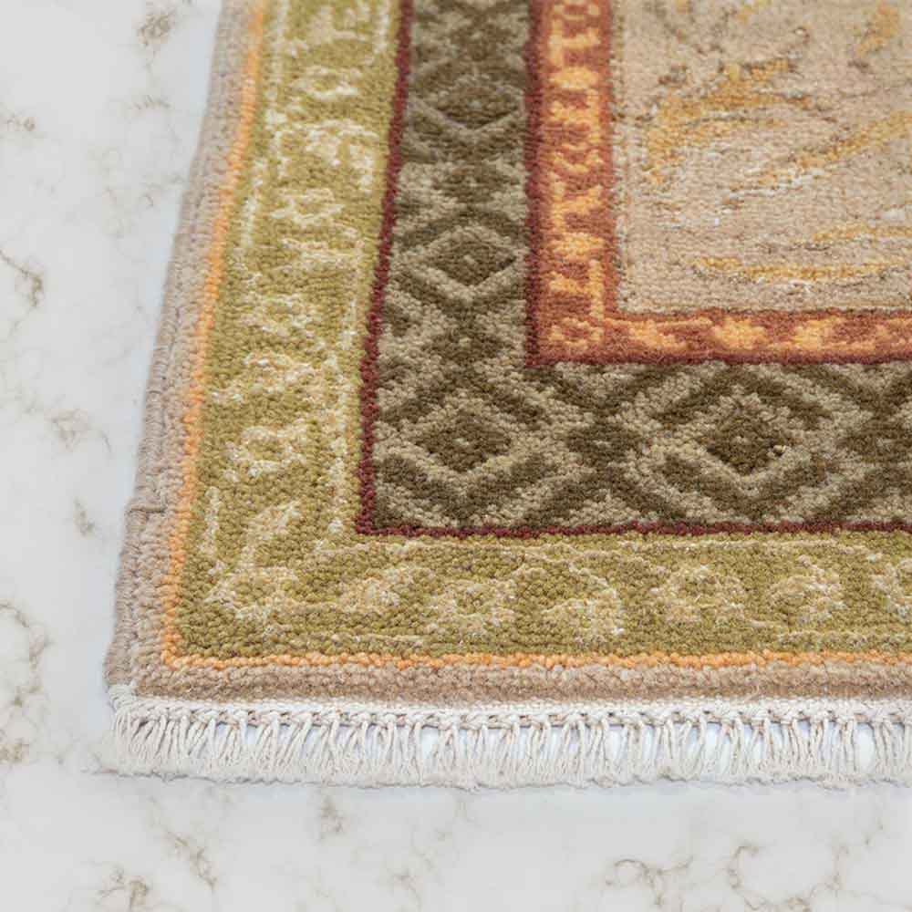 Aman Hand Knotted Woollen and Viscose Rug - Wool & Viscose Blend - Hand Knotted - Ajaypee Carpets (Thumbnail 4)