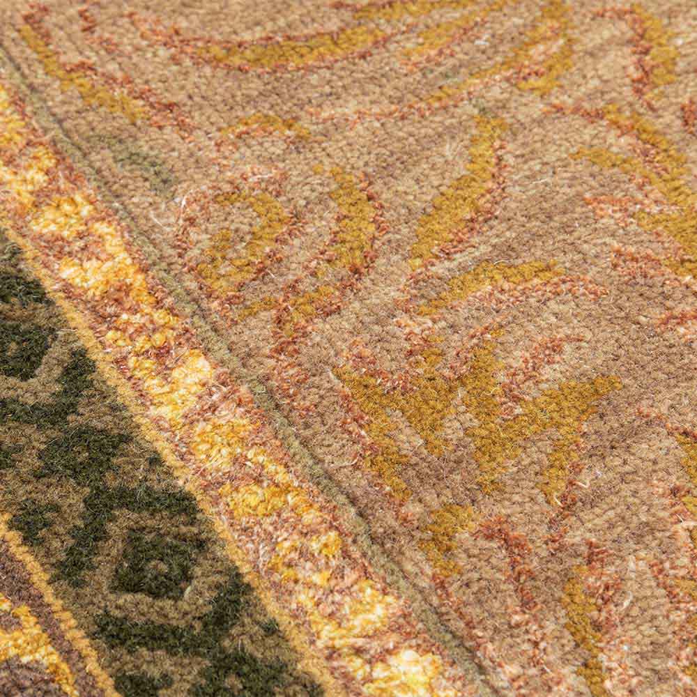 Aman Hand Knotted Woollen and Viscose Rug - Wool & Viscose Blend - Hand Tufted - Ajaypee Carpets (Thumbnail 3)