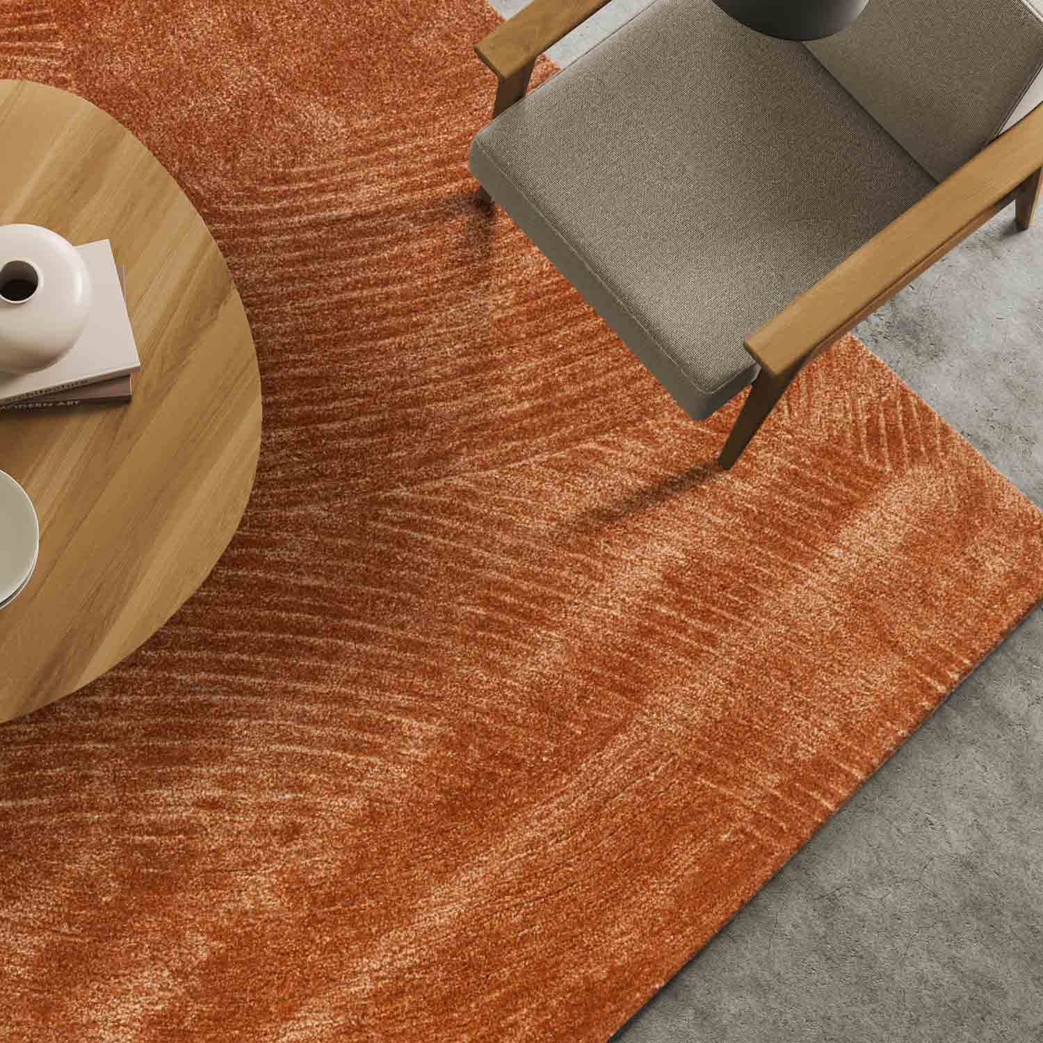 Amenhotep Hand Tufted Woollen And Viscose Rug - Wool & Viscose Blend - Hand Tufted - Ajaypee Carpets