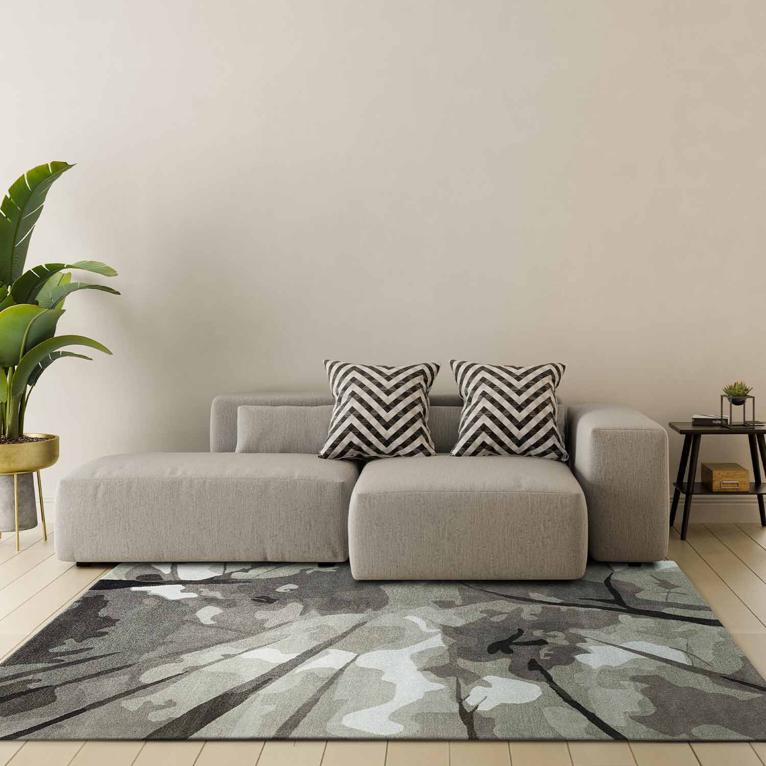 Amidst The Mist Hand Tufted Woollen Rug By Shripal Munshi - New Zealand Wool - Hand Tufted - Ajaypee Carpets
