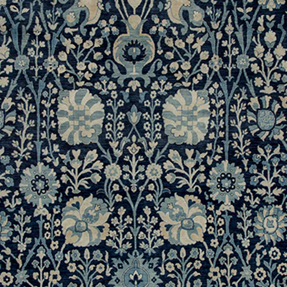 Amritsar Hand Knotted Woollen Rug - Wool & Silk Blend - Hand Woven - Ajaypee Carpets (Thumbnail 3)