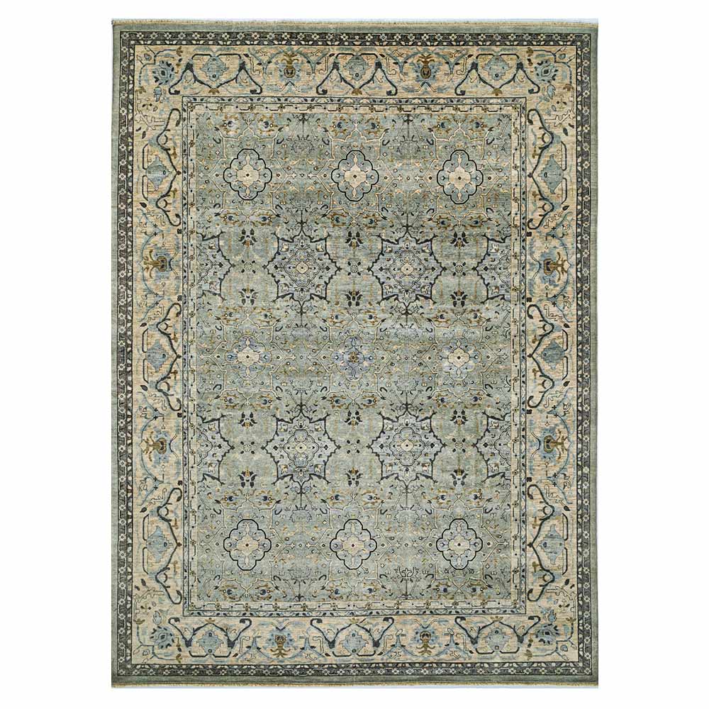 Amritsar Hand Knotted Woollen Rug - New Zealand Wool - Hand Knotted - Ajaypee Carpets (Detail)