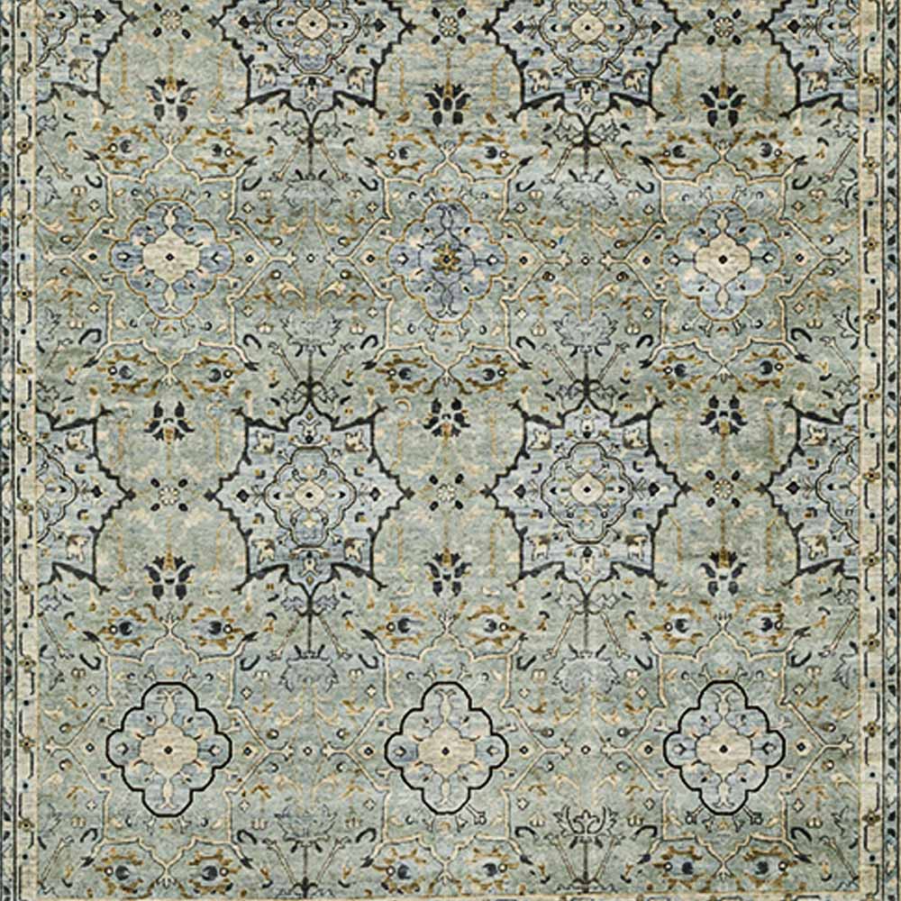 Amritsar Hand Knotted Woollen Rug - New Zealand Wool - Hand Knotted - Ajaypee Carpets (Thumbnail 4)