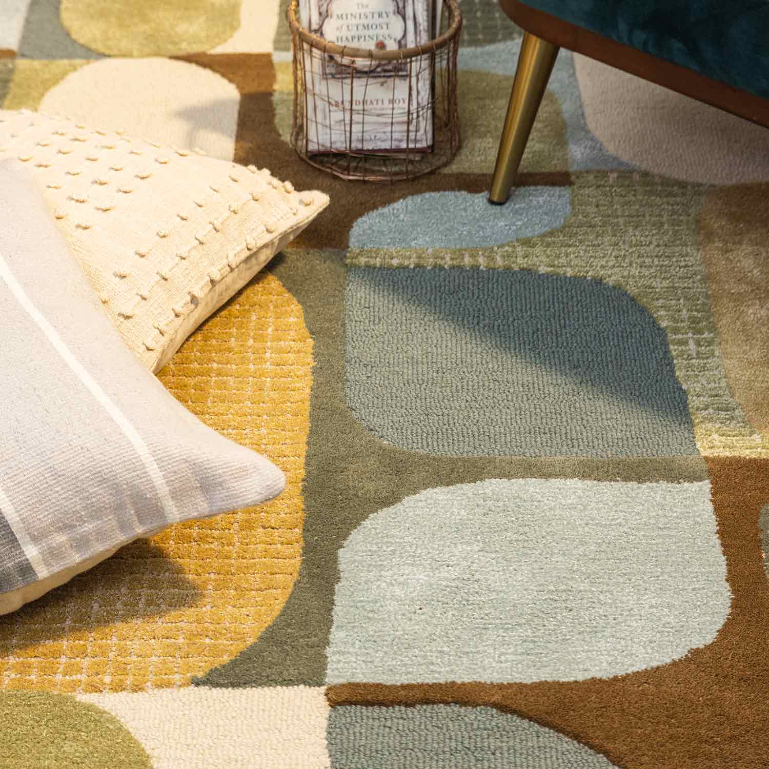 Antuan Hand Tufted Woollen And Viscose Rug - Wool & Viscose Blend - Hand Tufted - Ajaypee Carpets (Thumbnail 4)