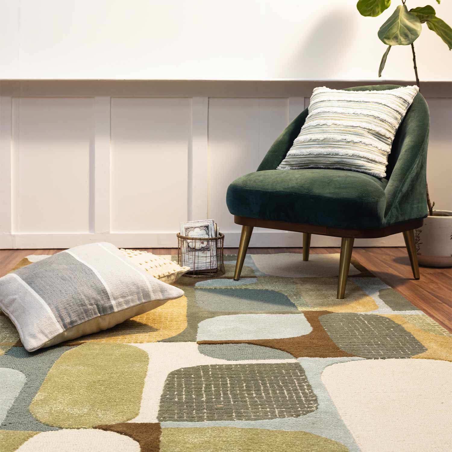 Antuan Hand Tufted Woollen And Viscose Rug – Wool & Viscose Blend Hand Tufted handmade carpet by Ajaypee Carpets