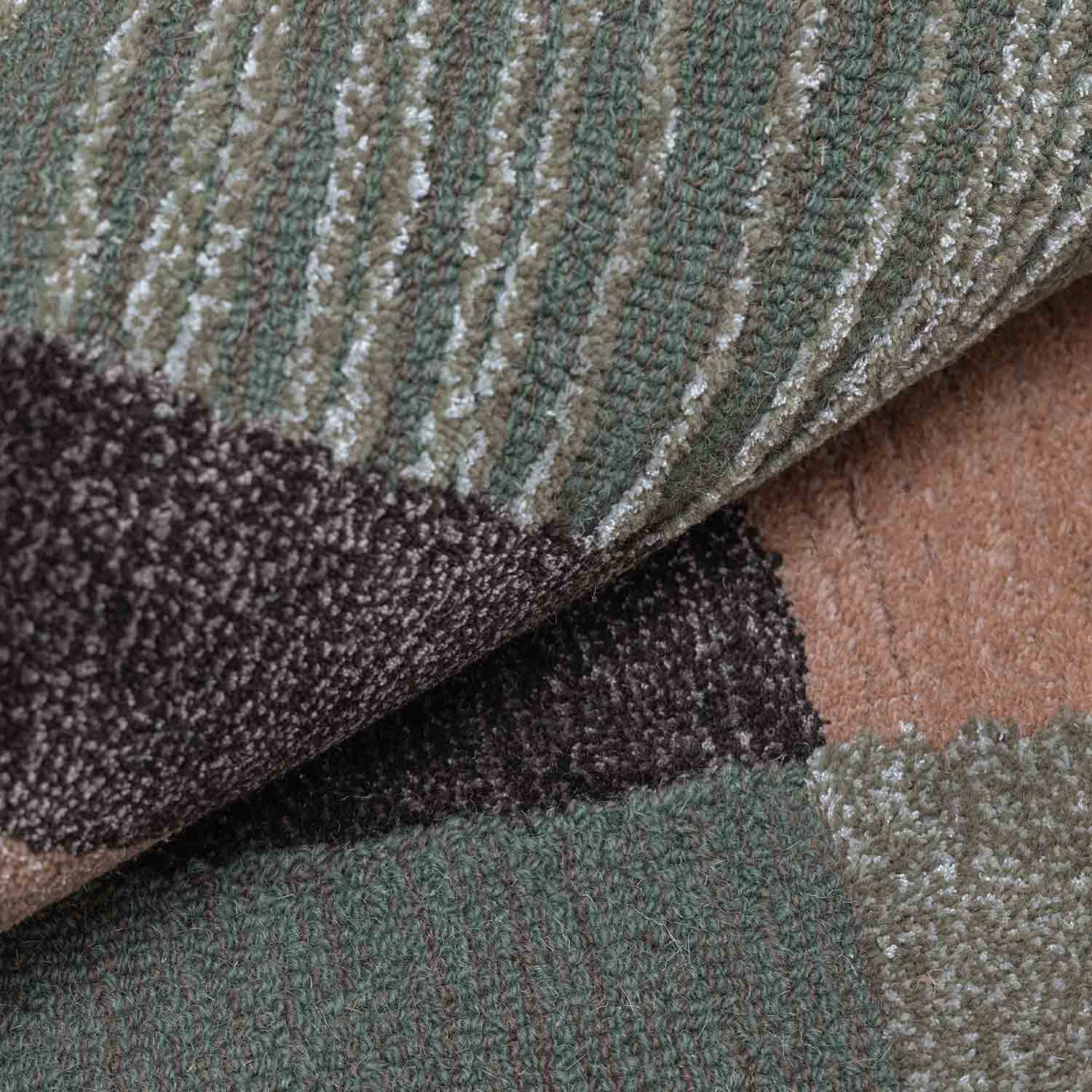 Apohis Hand Tufted Woollen And Viscose Rug - Wool & Viscose Blend - Hand Tufted - Ajaypee Carpets (Thumbnail 4)