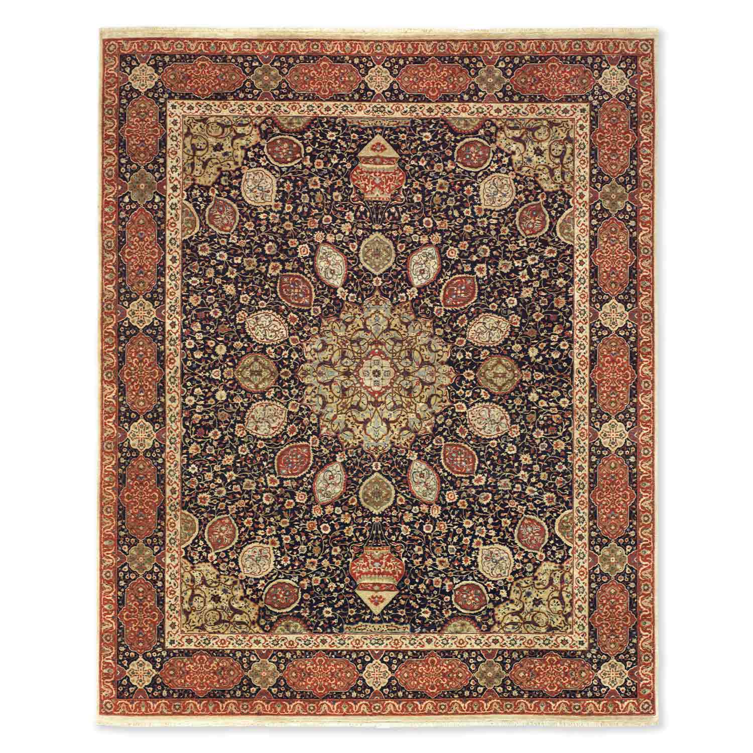 Ardebill Hand Knotted Woollen Rug - New Zealand Wool - Hand Knotted - Ajaypee Carpets