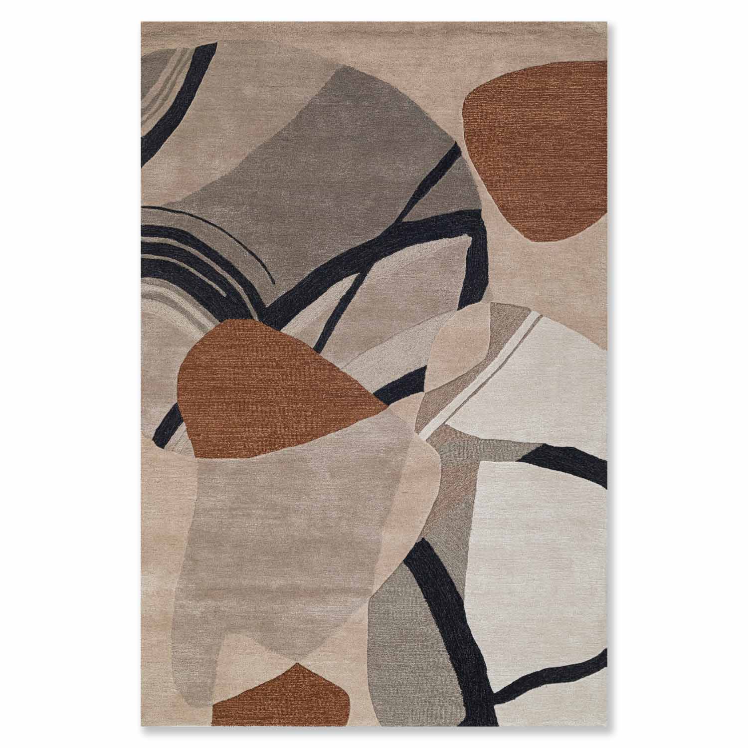 Aten Hand Tufted Woollen And Viscose Rug - Wool & Viscose Blend - Hand Tufted - Ajaypee Carpets (Detail)