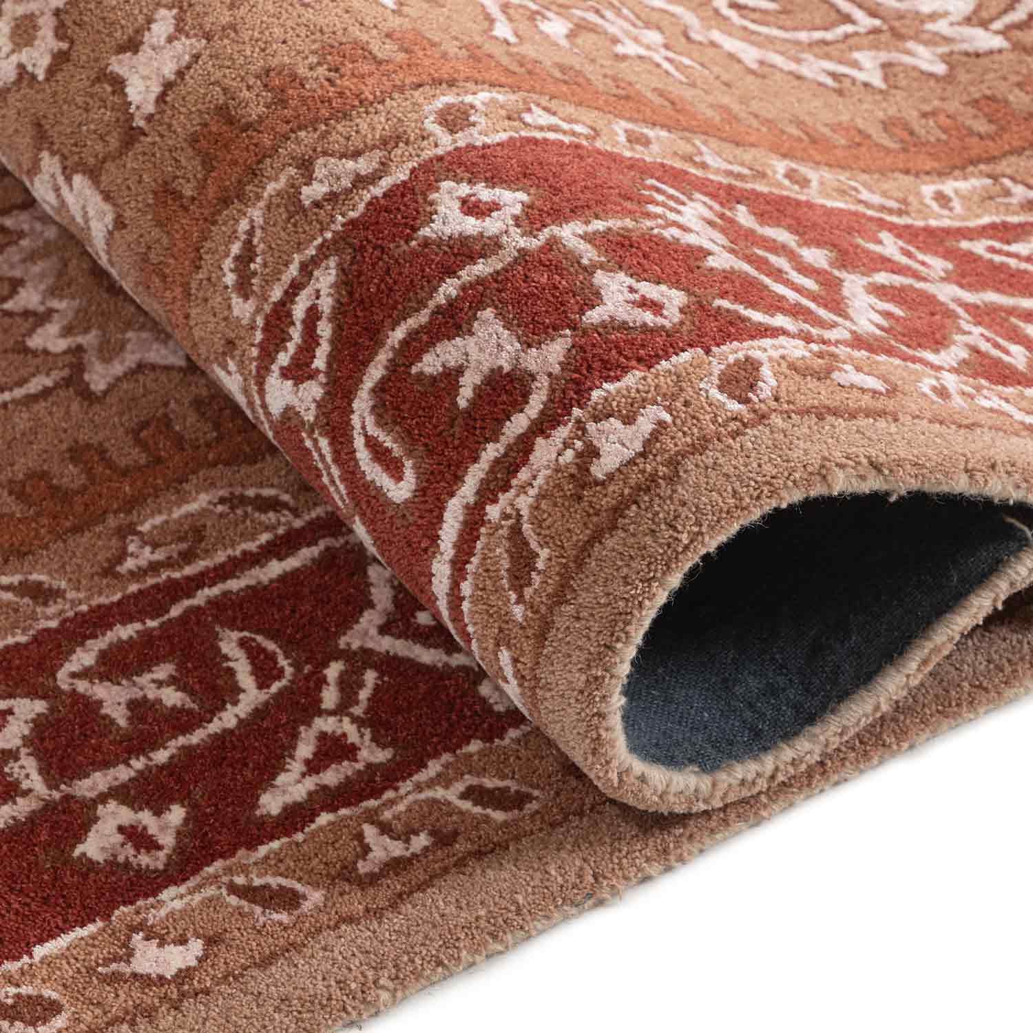 Aurang Hand Tufted Woolen And Viscose Rug - Wool & Viscose Blend - Hand Tufted - Ajaypee Carpets (Thumbnail 3)