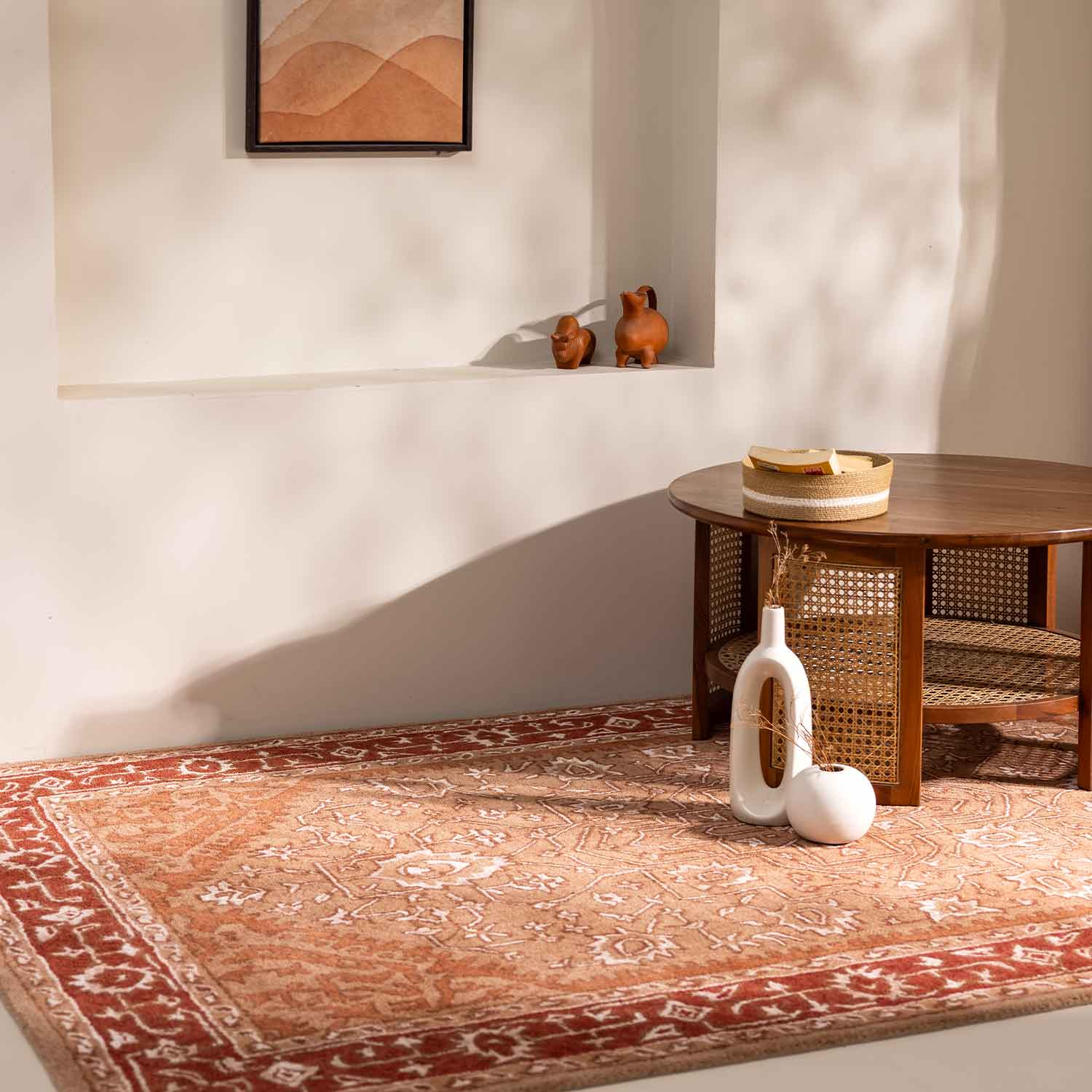 Aurang Hand Tufted Woolen And Viscose Rug – Wool & Viscose Blend Hand Tufted handmade carpet by Ajaypee Carpets