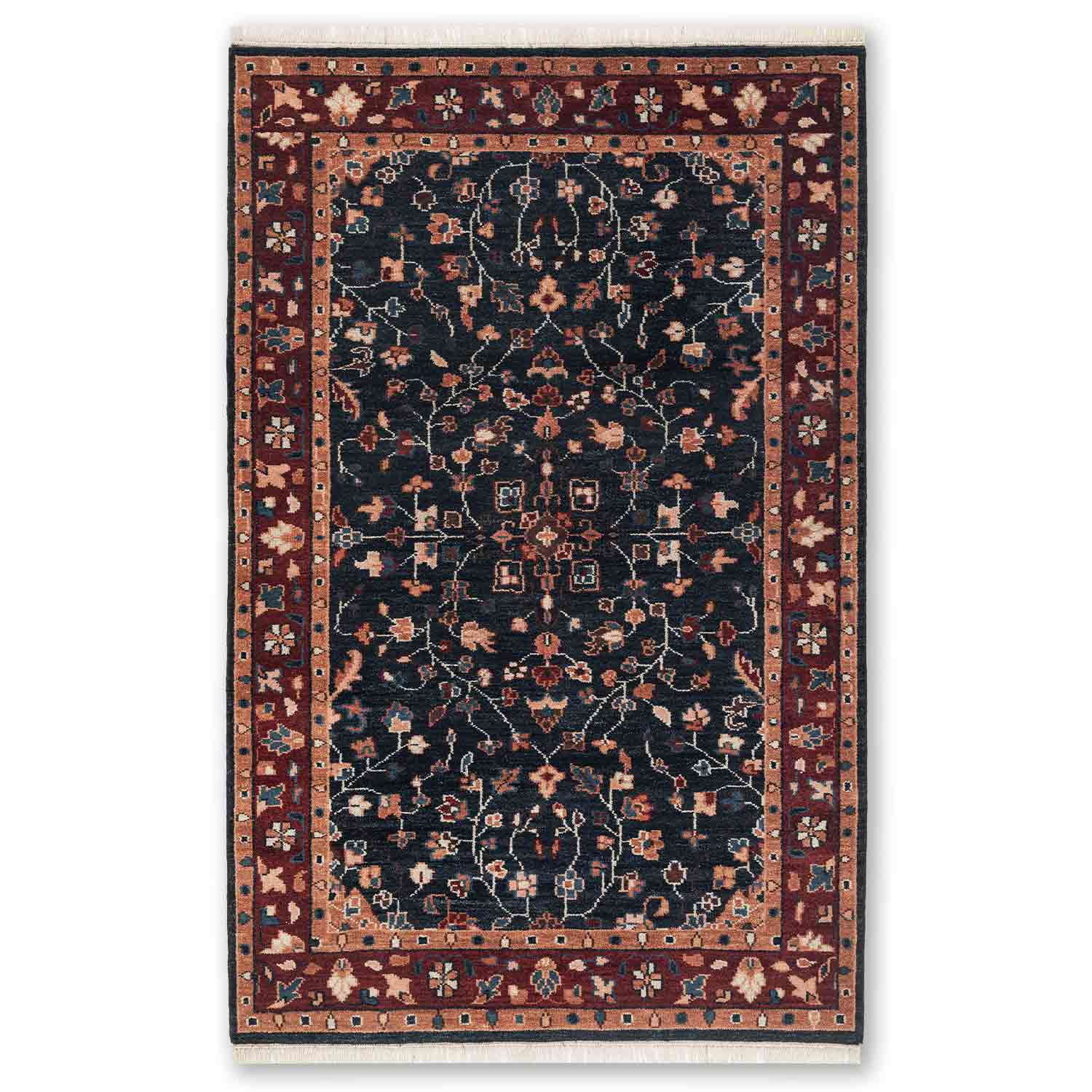 Aylin Hand Knotted Woollen Rug - New Zealand Wool - Hand Knotted - Ajaypee Carpets (Detail)