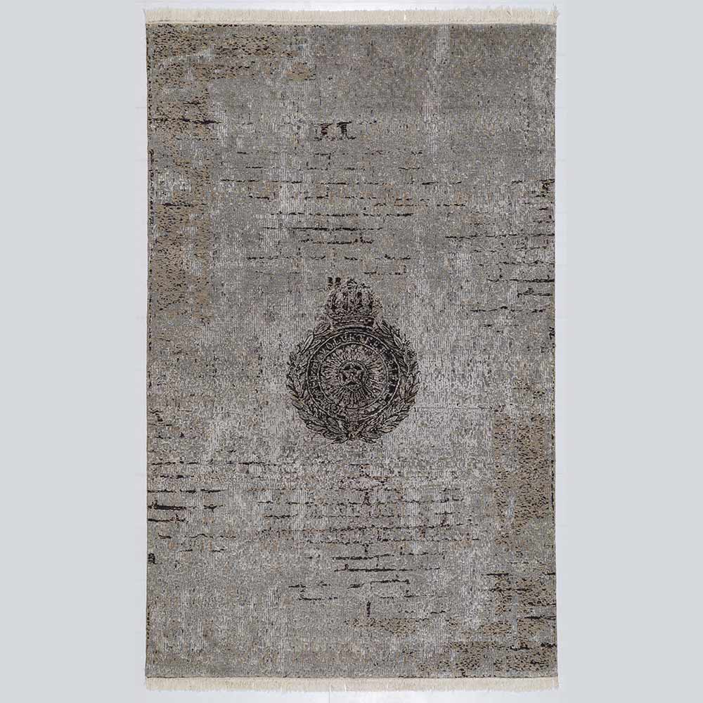 Corporal Merit Hand Knotted Woollen and Silk Rug By Shantanu And Nikhil – Wool & Silk Blend Hand Knotted handmade carpet by Ajaypee Carpets