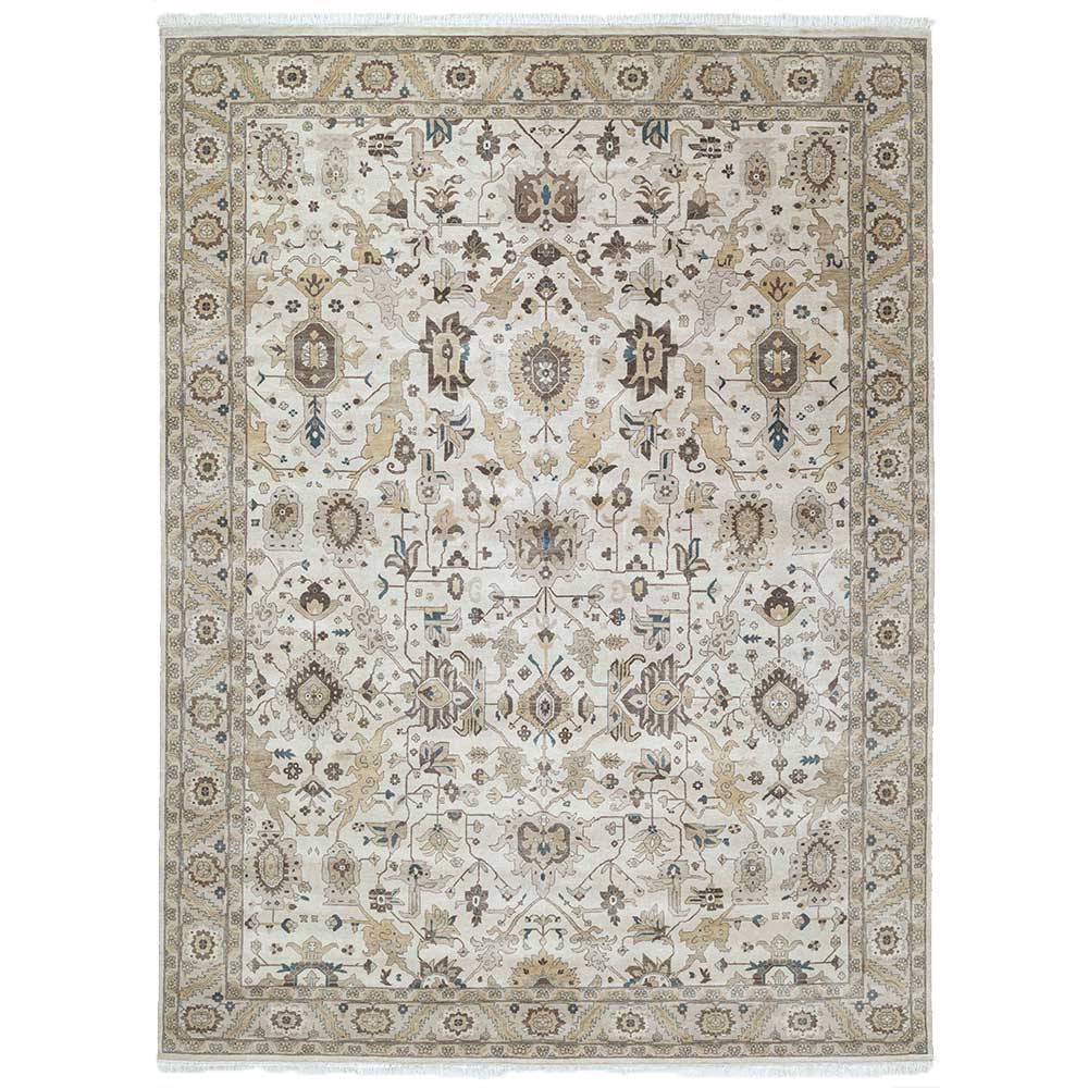 Bakshaish Hand Knotted Woollen Rug - New Zealand Wool - Hand Knotted - Ajaypee Carpets (Detail)