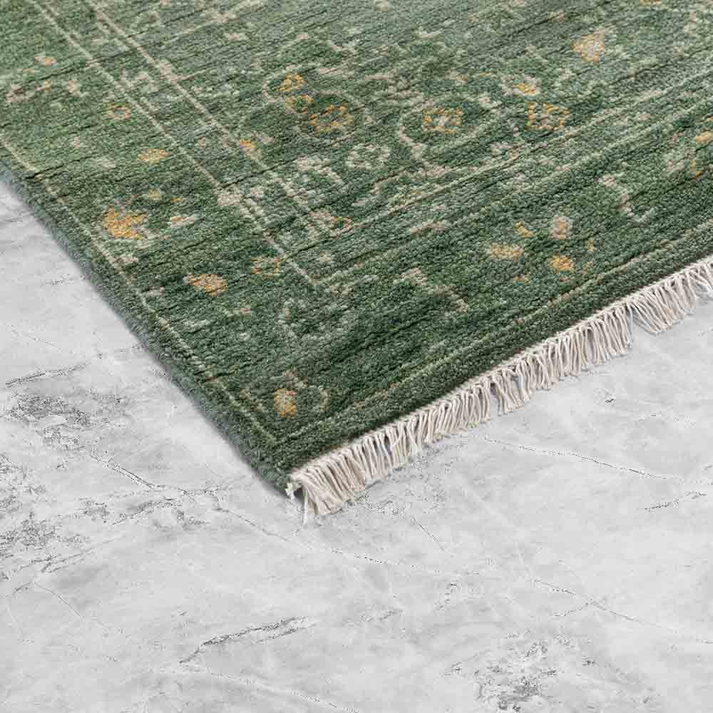 Bardia Hand Knotted Woollen Rug - New Zealand Wool - Hand Knotted - Ajaypee Carpets (Detail)