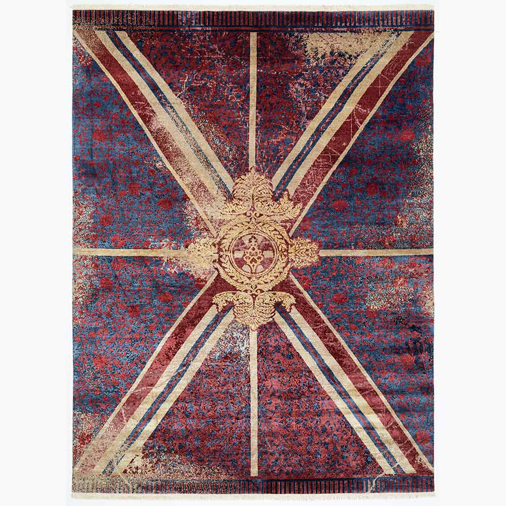 Battalion’s Valour Hand knotted Woollen and Silk Rug By Shantanu And Nikhil – Wool & Silk Blend Hand Knotted handmade carpet by Ajaypee Carpets