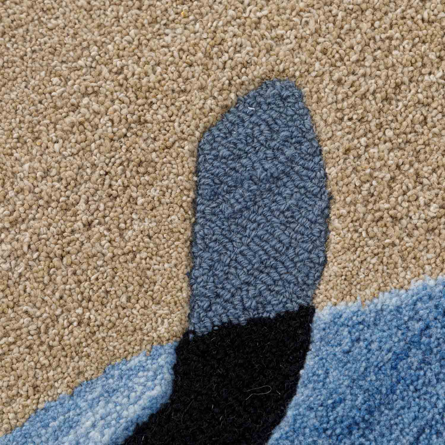 Beach Hand Tufted Woollen Rug - New Zealand Wool - Hand Tufted - Ajaypee Carpets (Thumbnail 3)