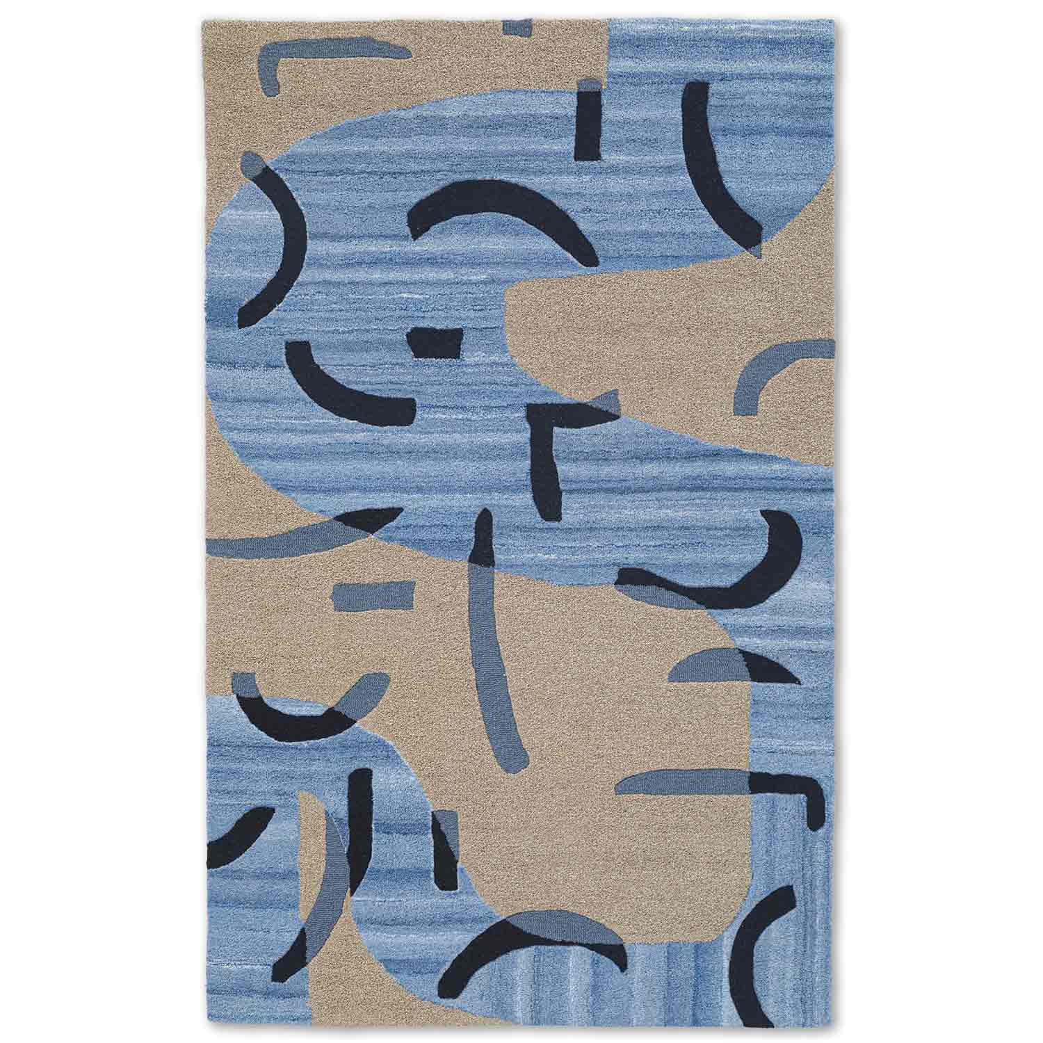 Beach Hand Tufted Woollen Rug - New Zealand Wool - Hand Tufted - Ajaypee Carpets