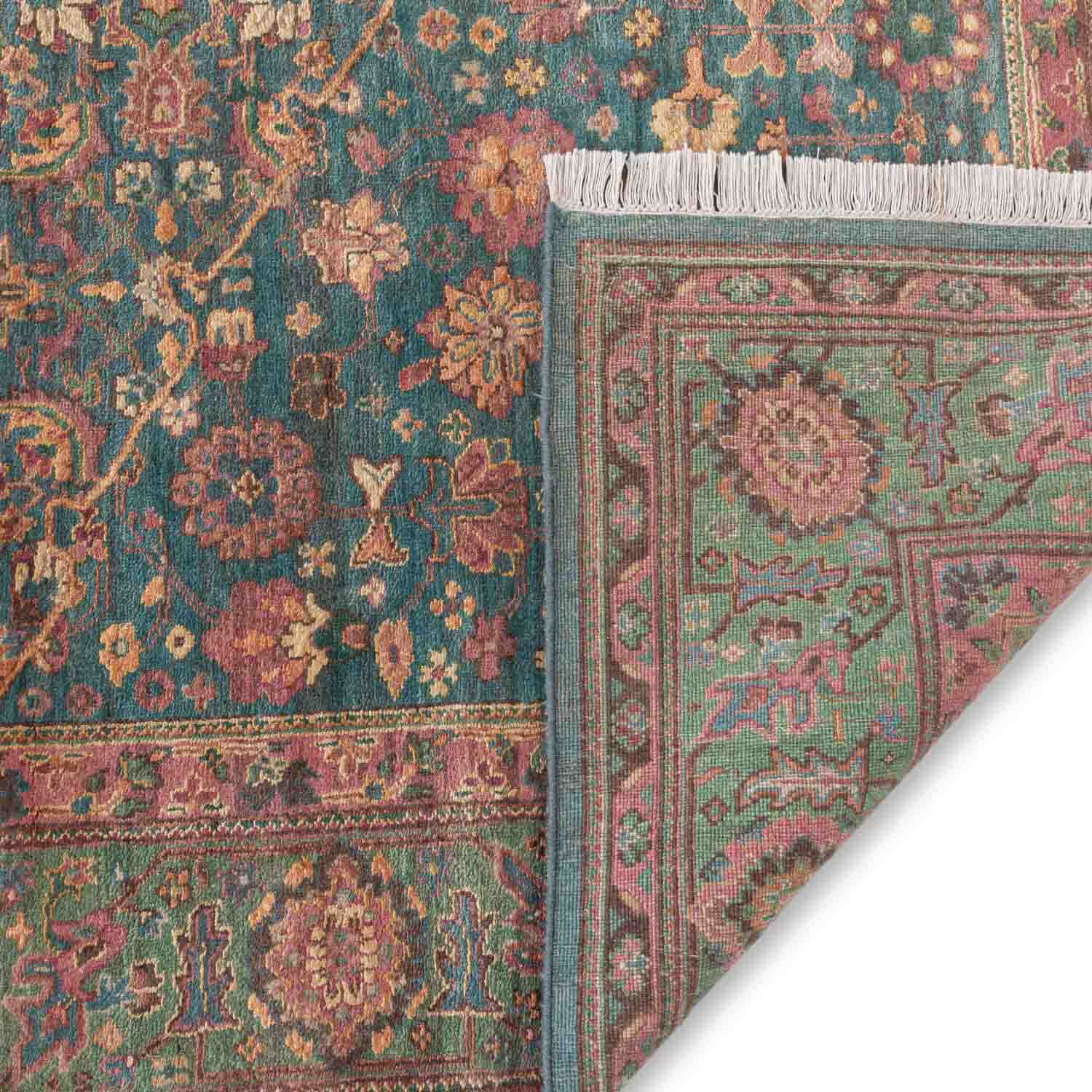 Behag Hand Knotted Woollen And Silk Rug - Wool & Silk Blend - Hand Knotted - Ajaypee Carpets (Thumbnail 6)
